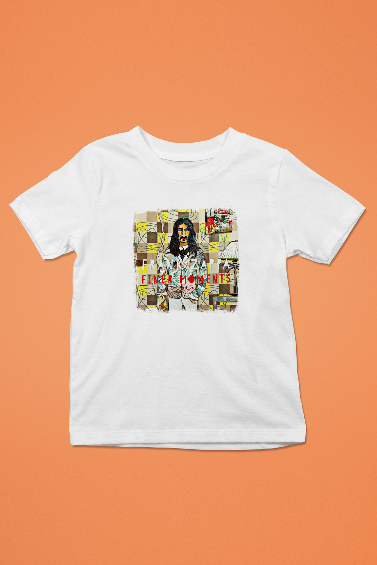 Frank Zappa Baskılı Unisex Beyaz Çocuk Tişört