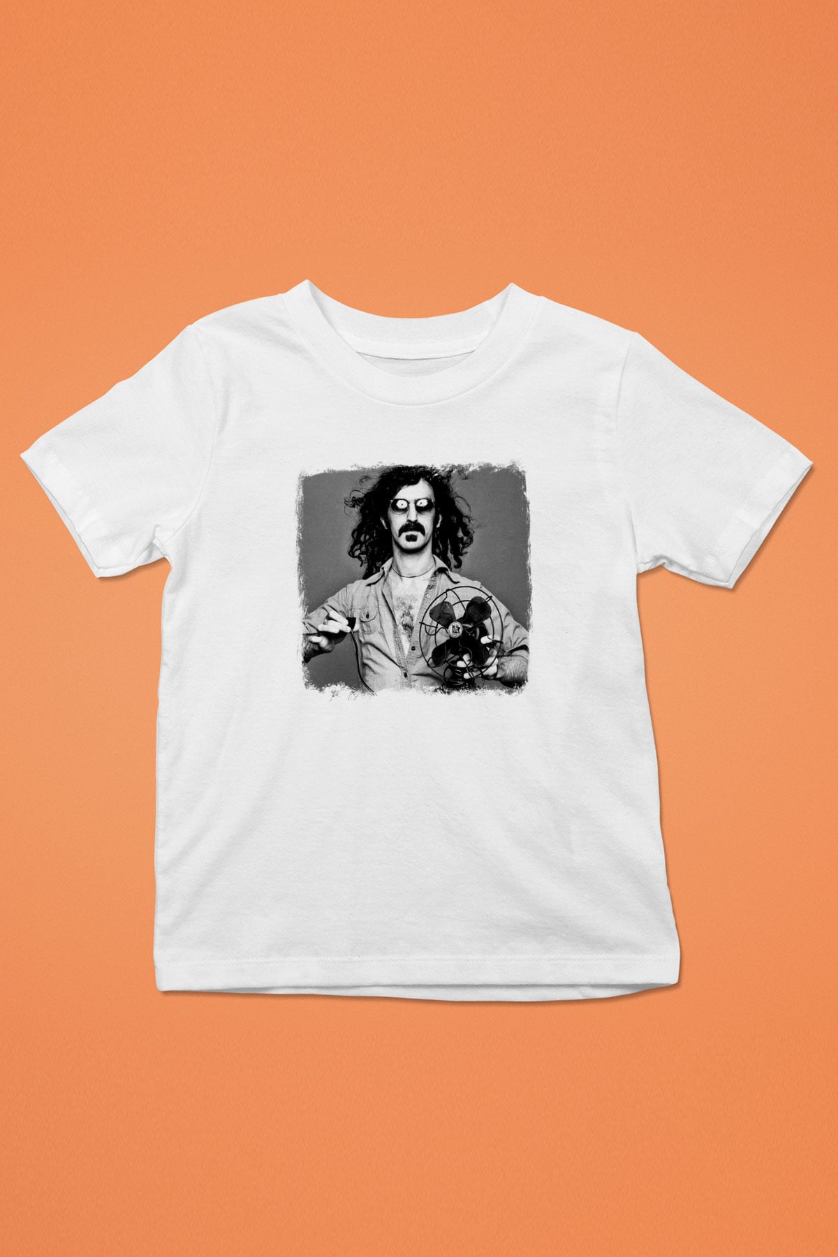 Frank Zappa Baskılı Unisex Beyaz Çocuk Tişört