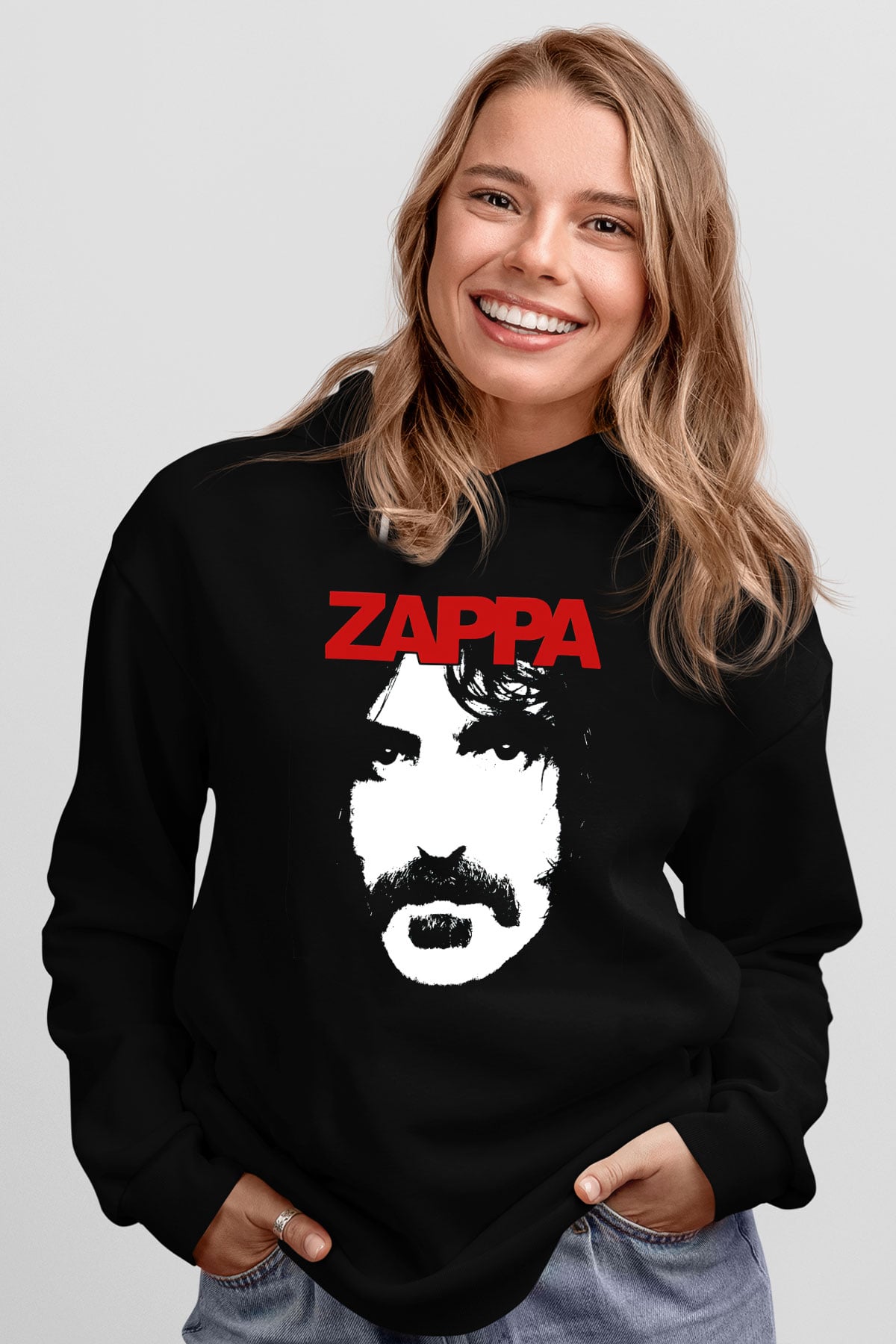 Frank Zappa Siyah Unisex Hoodie
