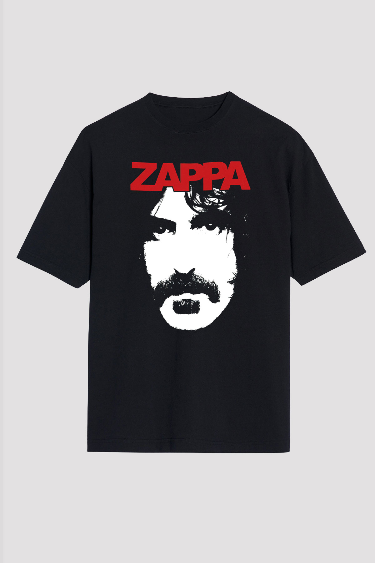 Frank Zappa Siyah Unisex Oversize Tişört T-Shirt
