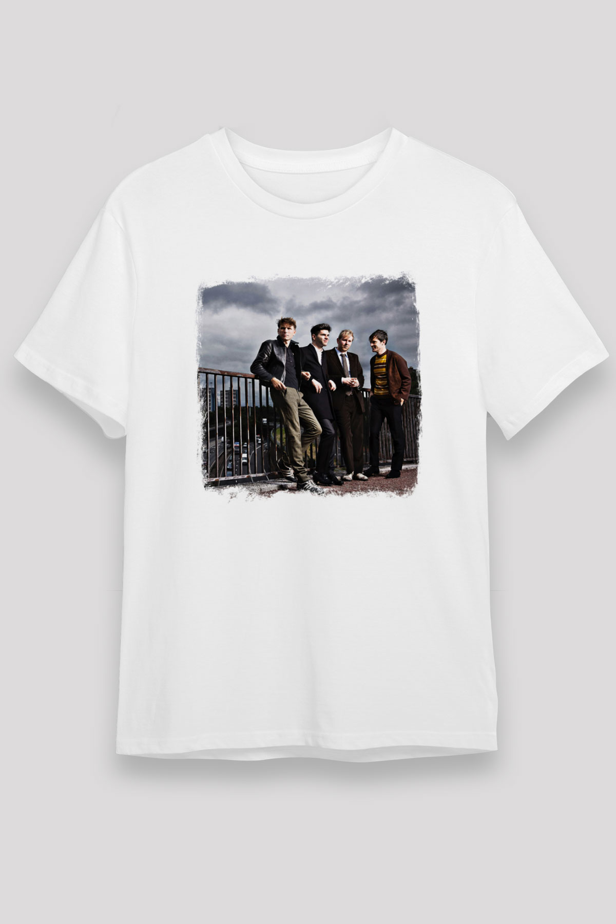 Franz Ferdinand Baskılı Unisex Beyaz Tişört