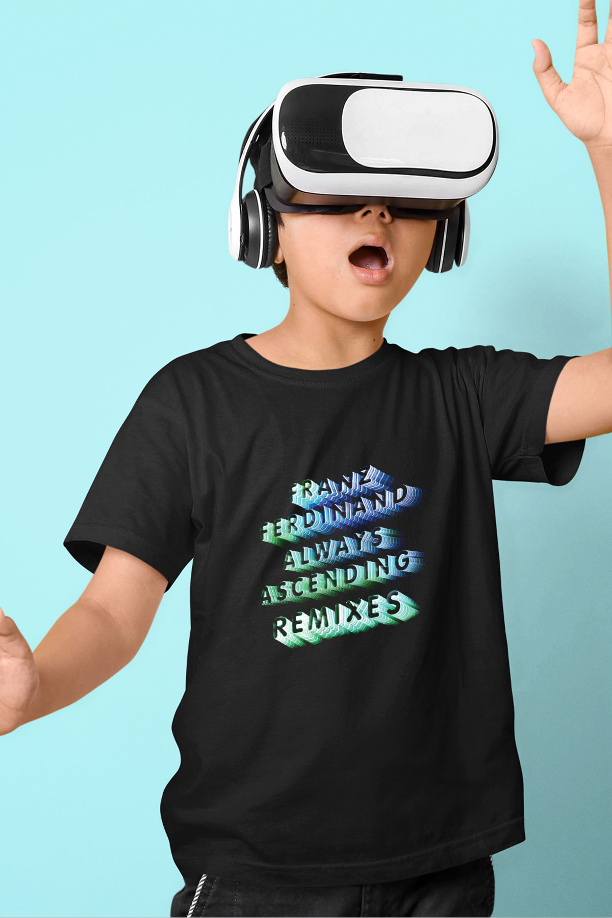 Franz Ferdinand Baskılı Unisex Siyah Çocuk Tişört