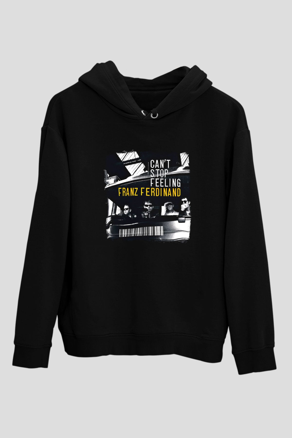 Franz Ferdinand Baskılı Unisex Siyah Hoodie