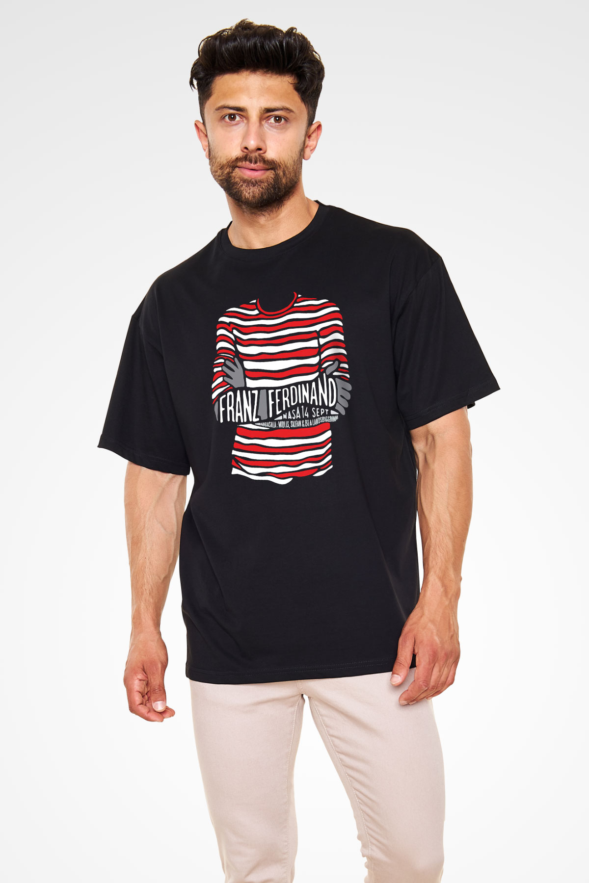 Franz Ferdinand Siyah Unisex Oversize Tişört T-Shirt