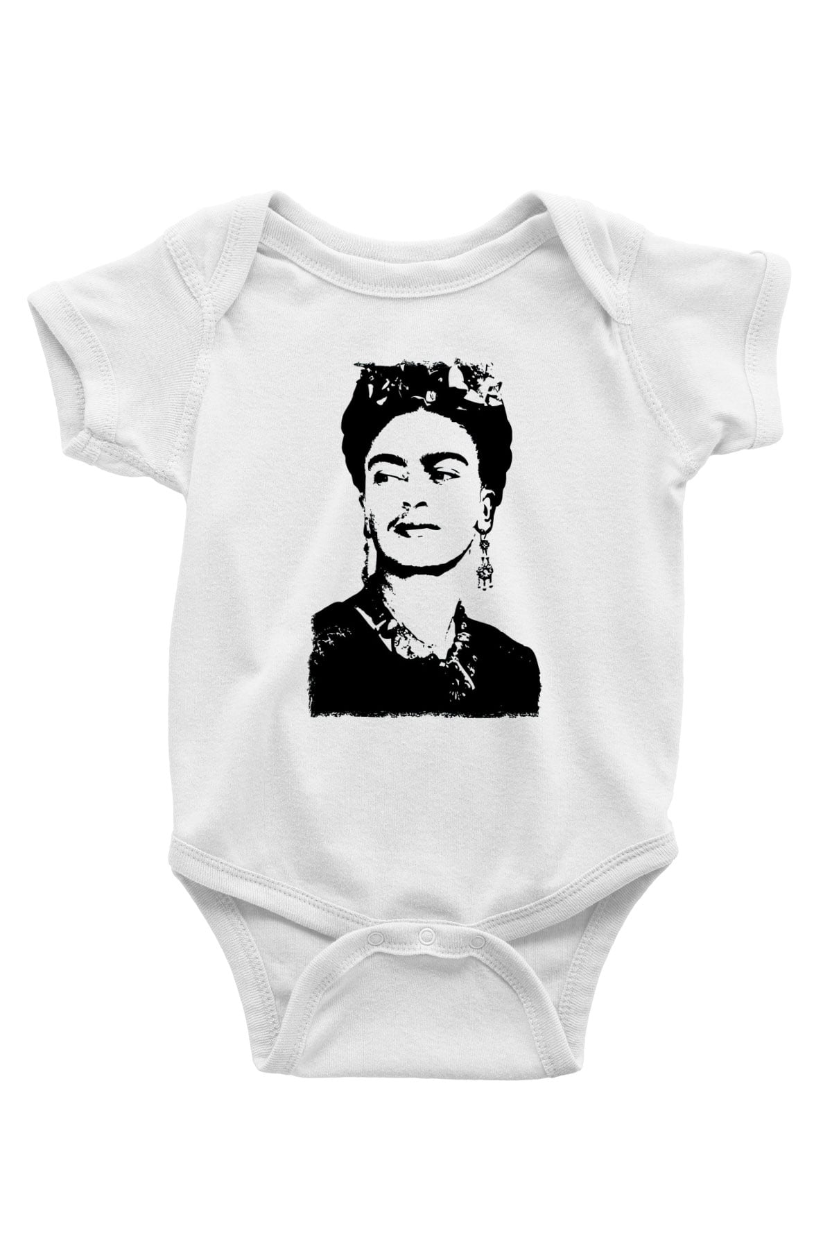 Frida Kahlo Beyaz Bebek Body - Zıbın
