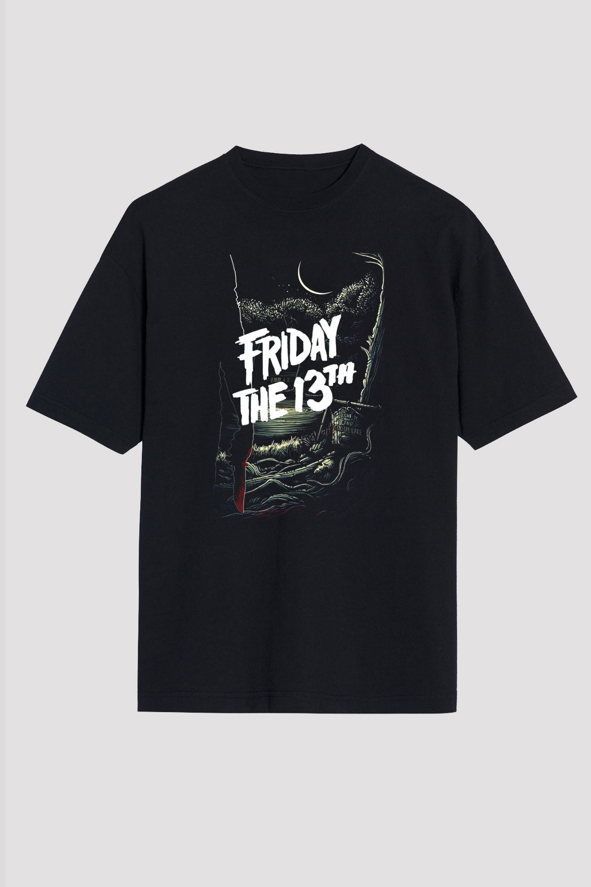 Friday the 13th 13.Cuma Siyah Unisex Oversize Tişört