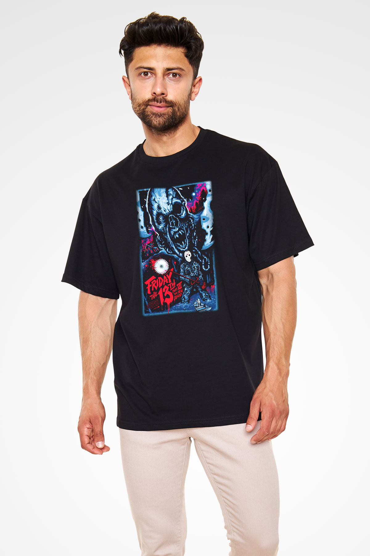 Friday the 13th 13.Cuma Siyah Unisex Oversize Tişört
