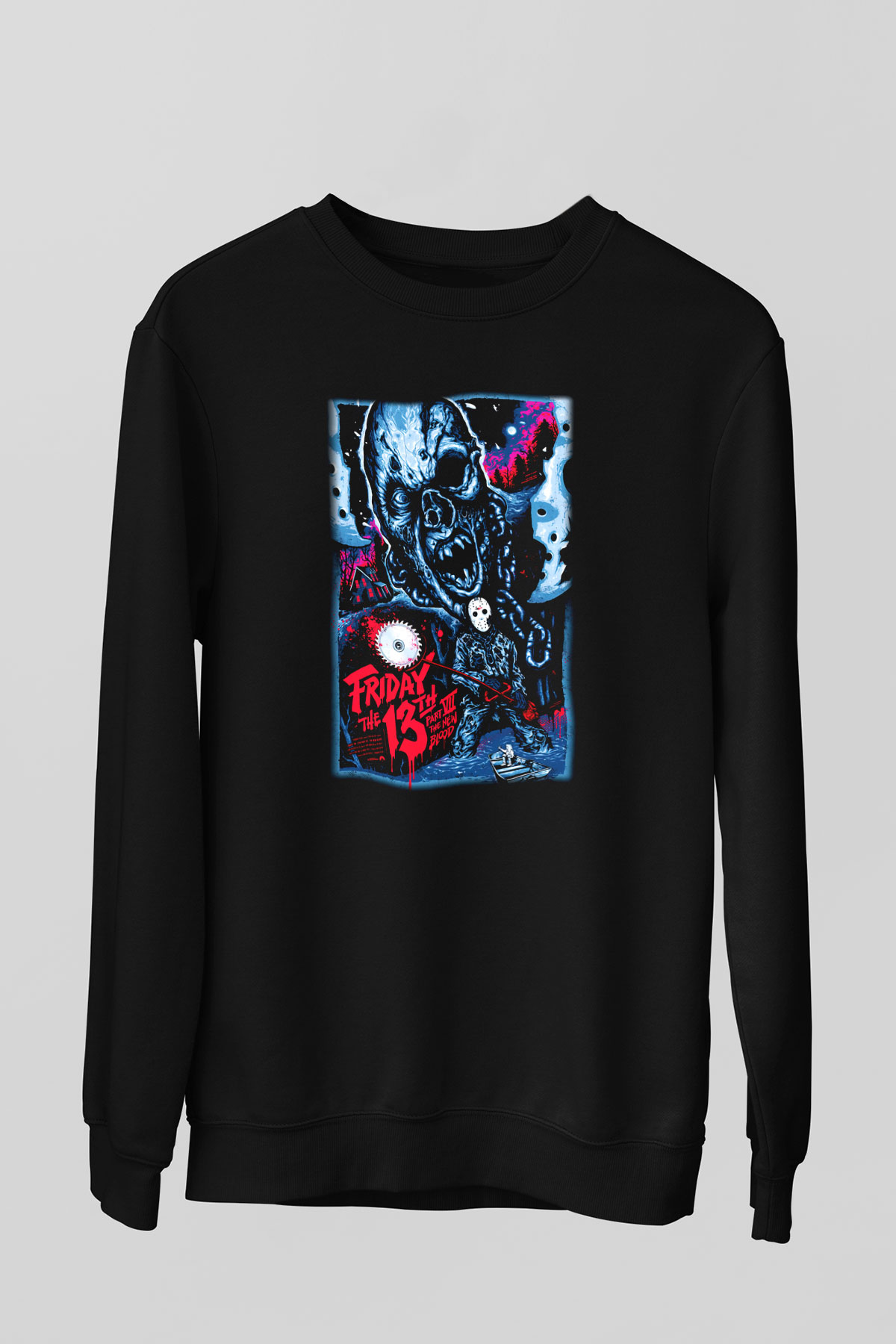 Friday the 13th 13.Cuma Siyah Unisex Sweatshirt