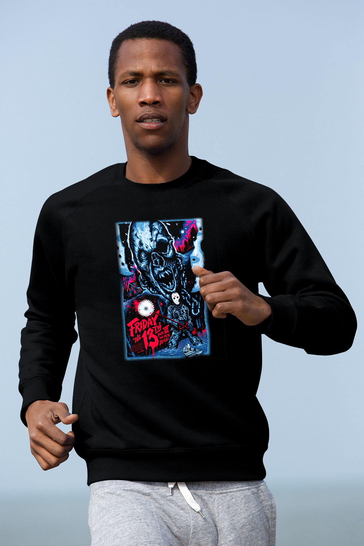 Friday the 13th 13.Cuma Siyah Unisex Sweatshirt