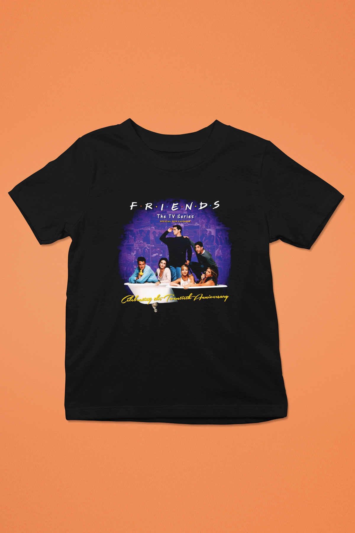 Friends Baskılı Siyah Unisex Çocuk Tişört