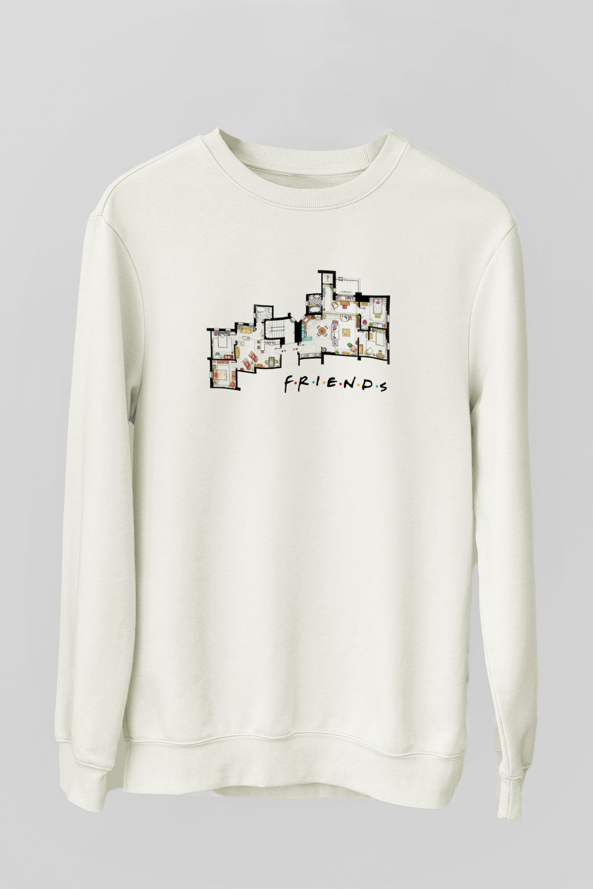 Friends Beyaz Unisex Sweatshirt