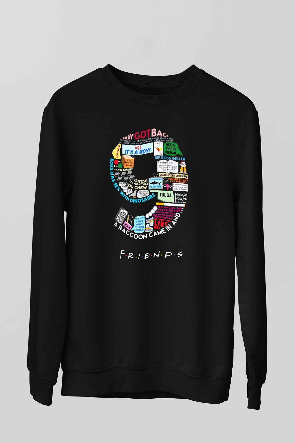 Friends Siyah Unisex Sweatshirt