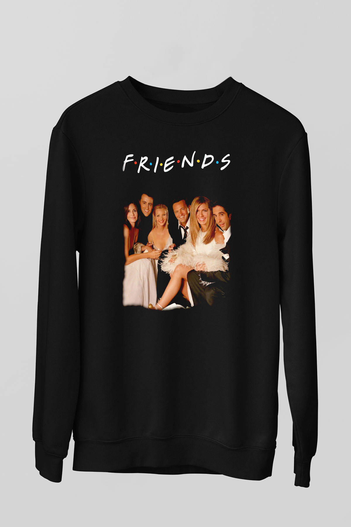 Friends Siyah Unisex  Sweatshirt