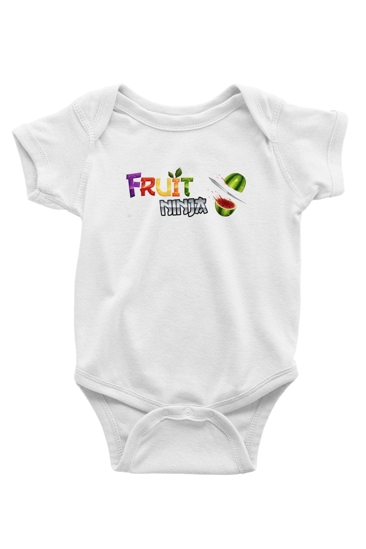 Fruit Ninja Beyaz Bebek Body - Zıbın