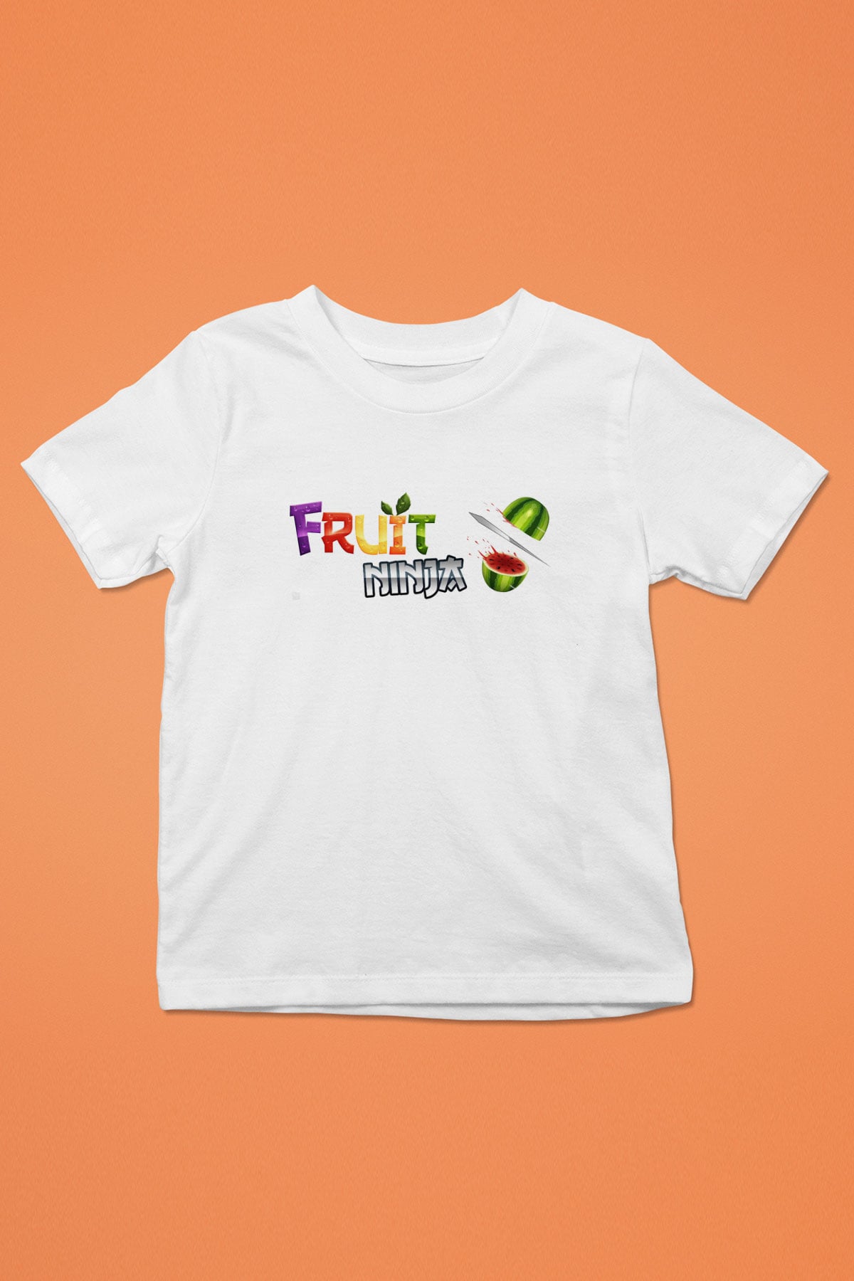Fruit Ninja Beyaz Unisex Çocuk Tişört