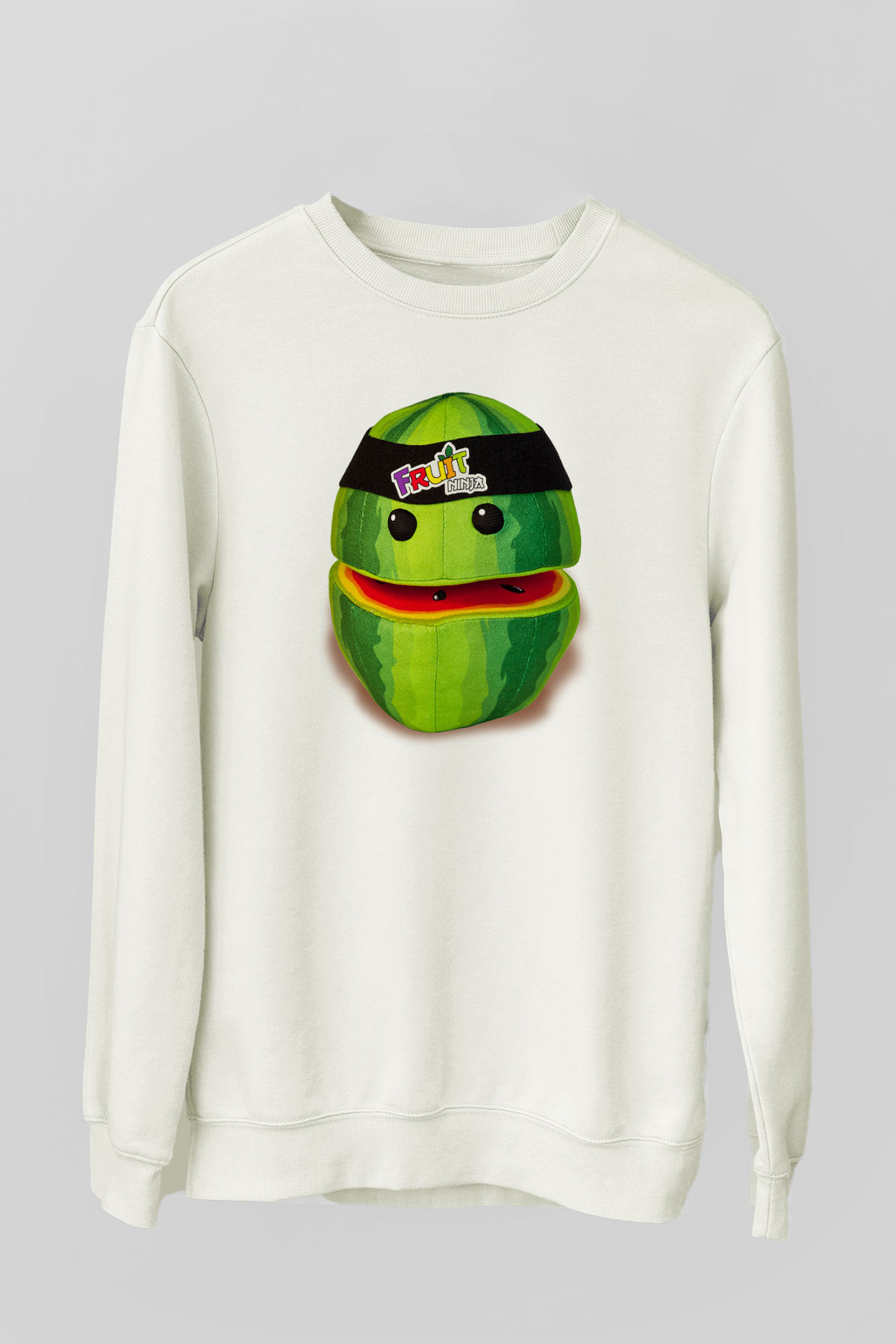 Fruit Ninja Beyaz Unisex Sweatshirt