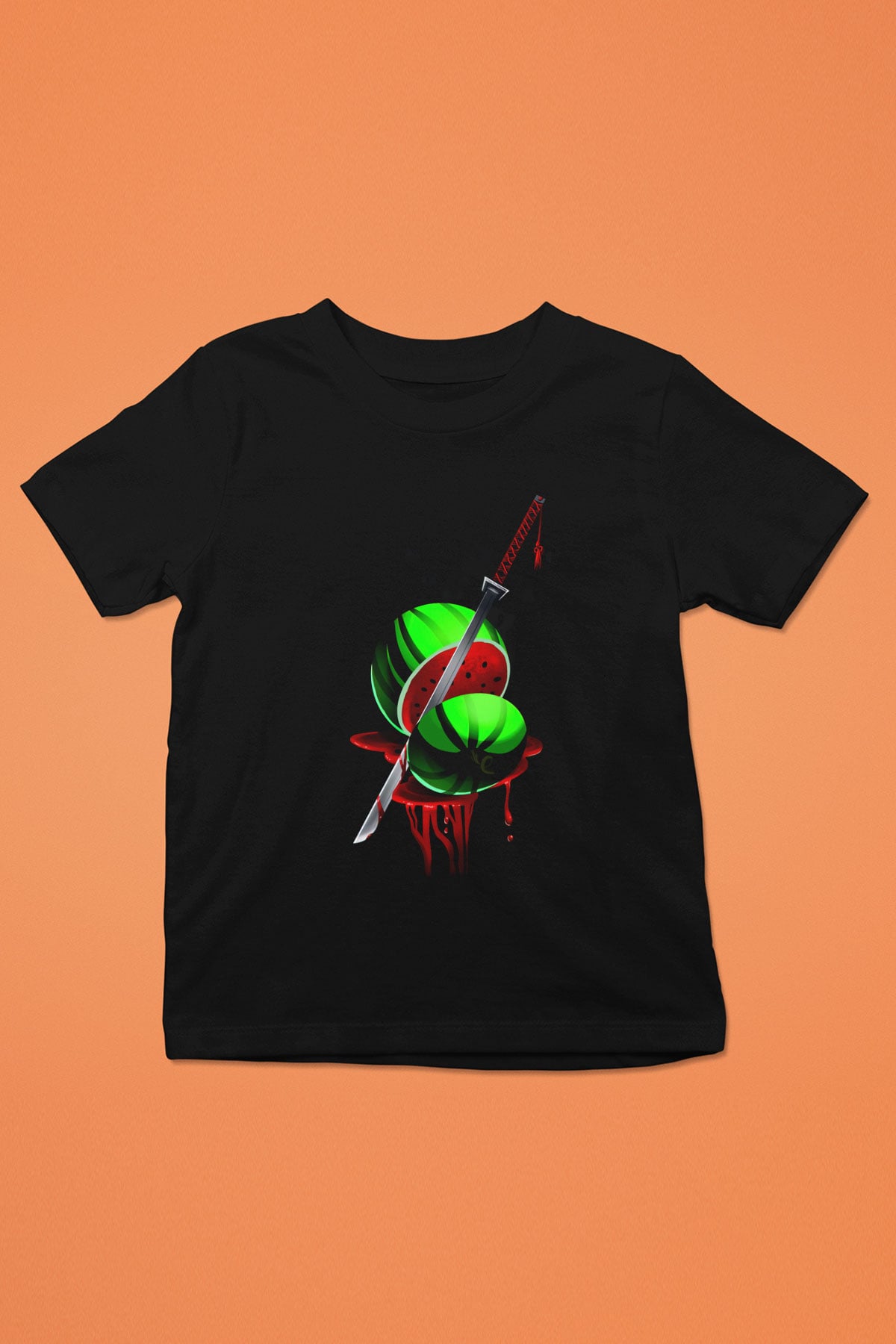 Fruit Ninja Siyah Unisex Çocuk Tişört