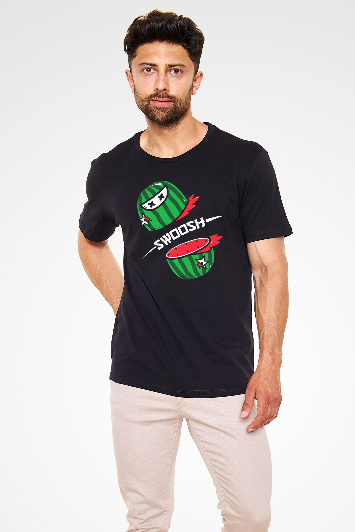Fruit Ninja Siyah Unisex Tişört T-Shirt