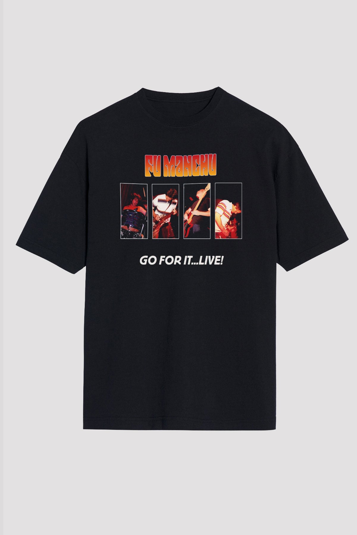 Fu Manchu Siyah Unisex Oversize Tişört T-Shirt
