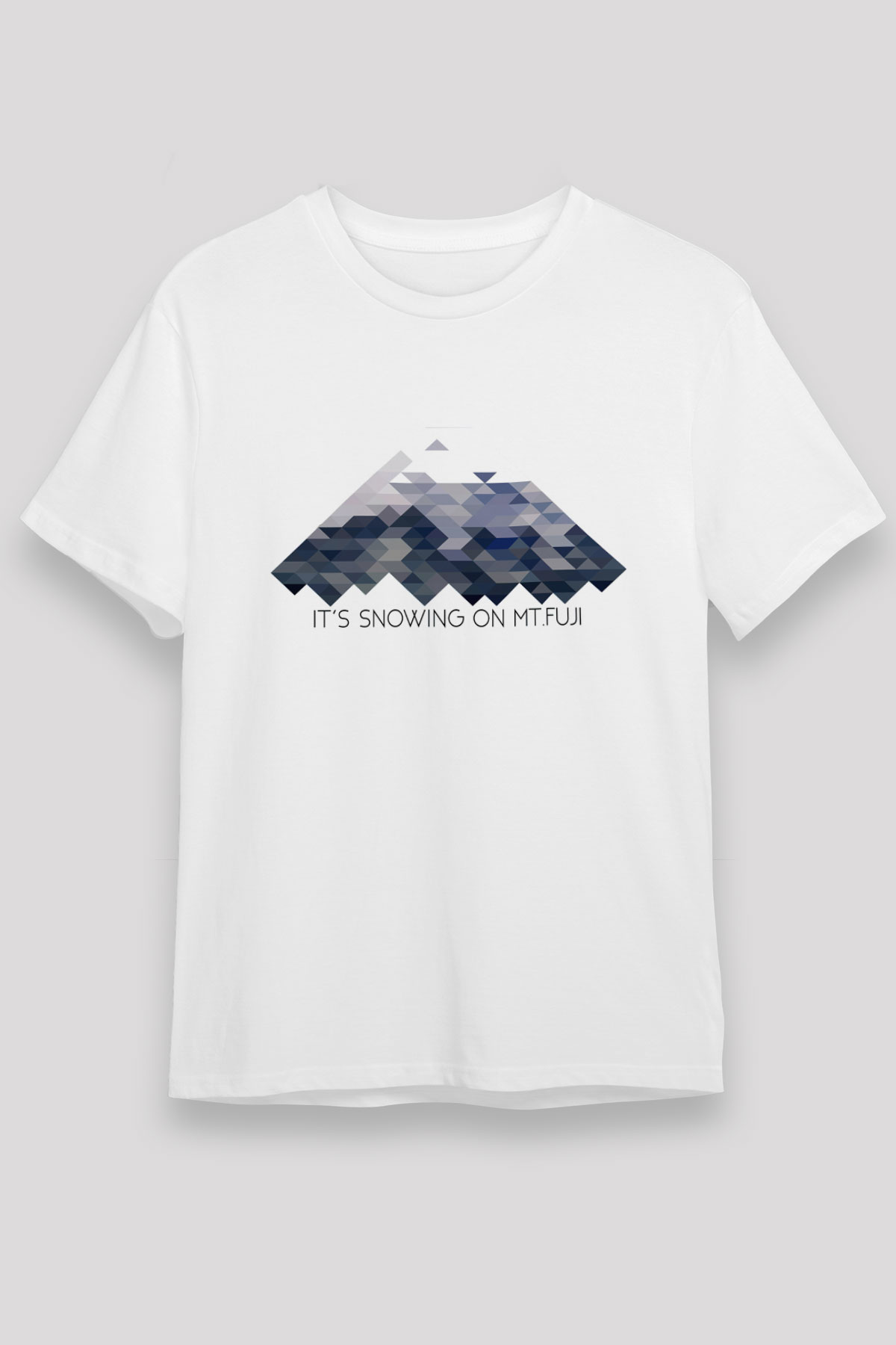 Fuji Dağı Beyaz Unisex Tişört T-Shirt - TişörtFabrikası