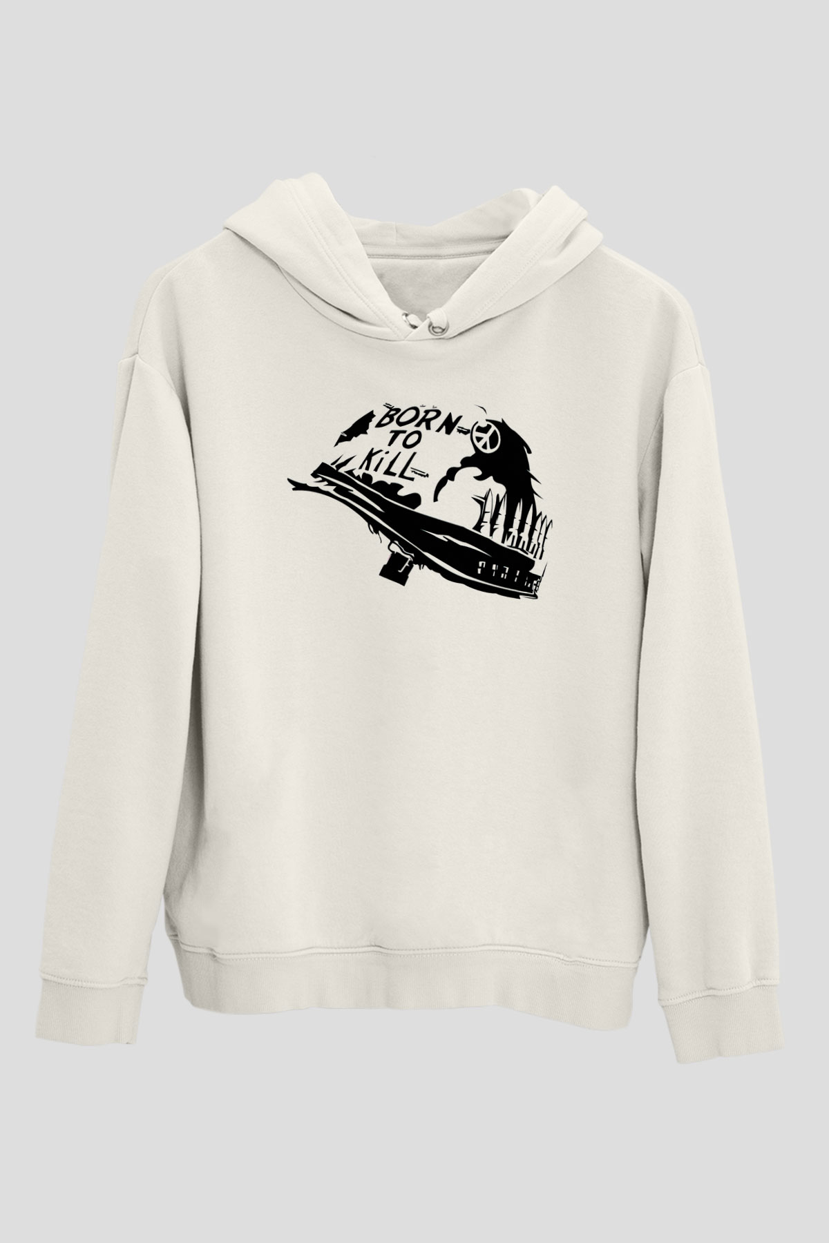 Full Metal Jacket Beyaz Unisex Hoodie