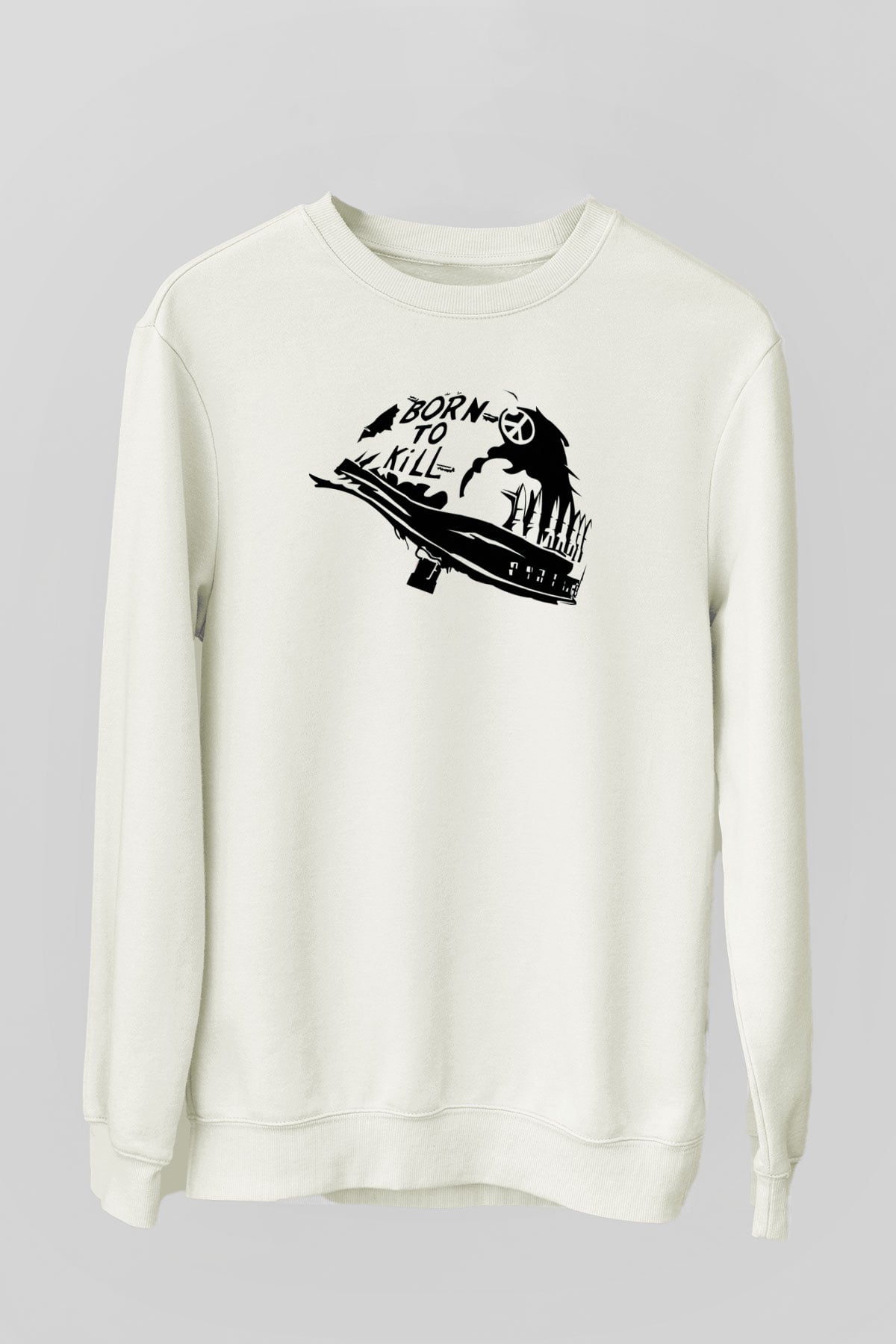 Full Metal Jacket Beyaz Unisex Sweatshirt