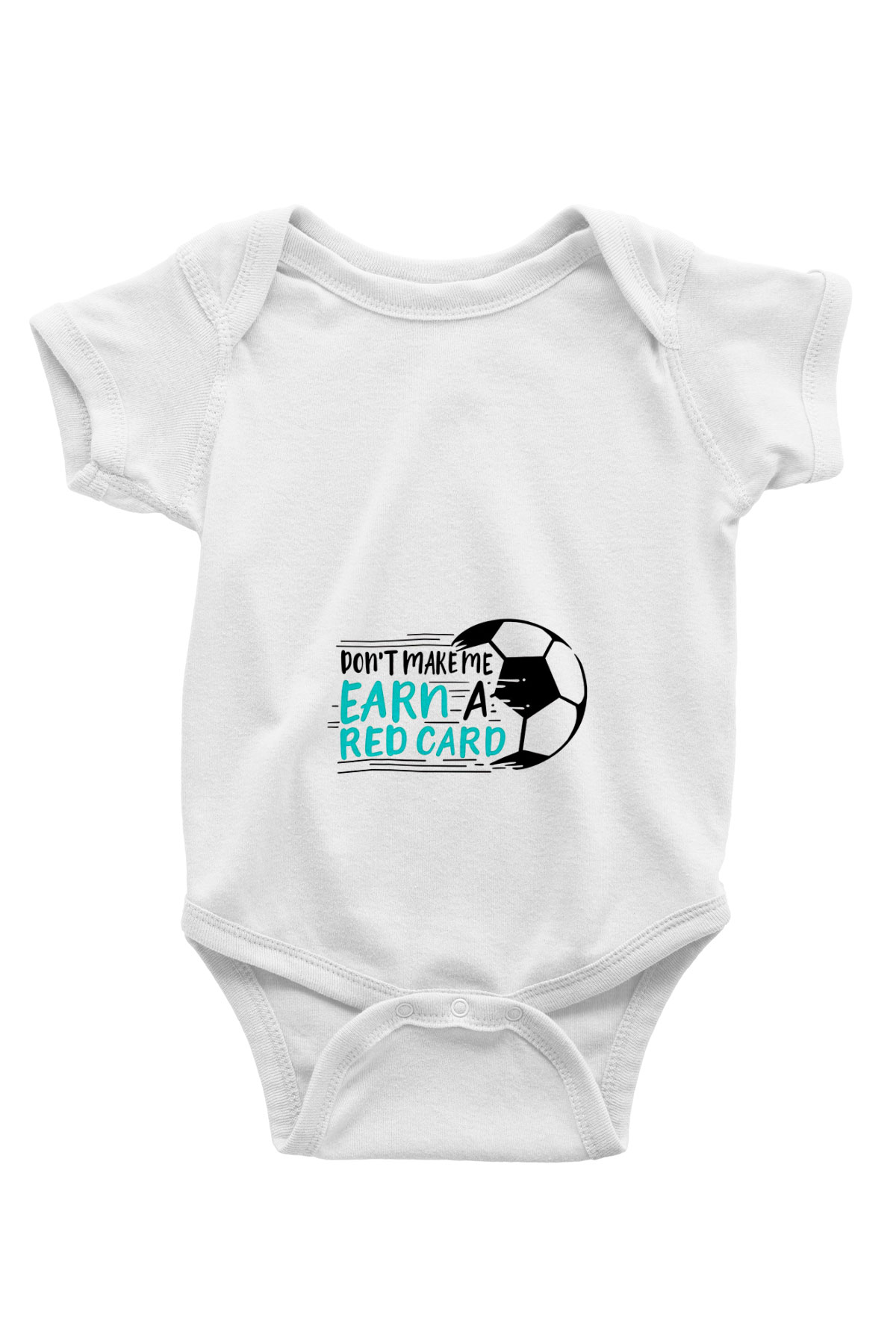 Futbol Baskılı Beyaz Bebek Body - Zıbın