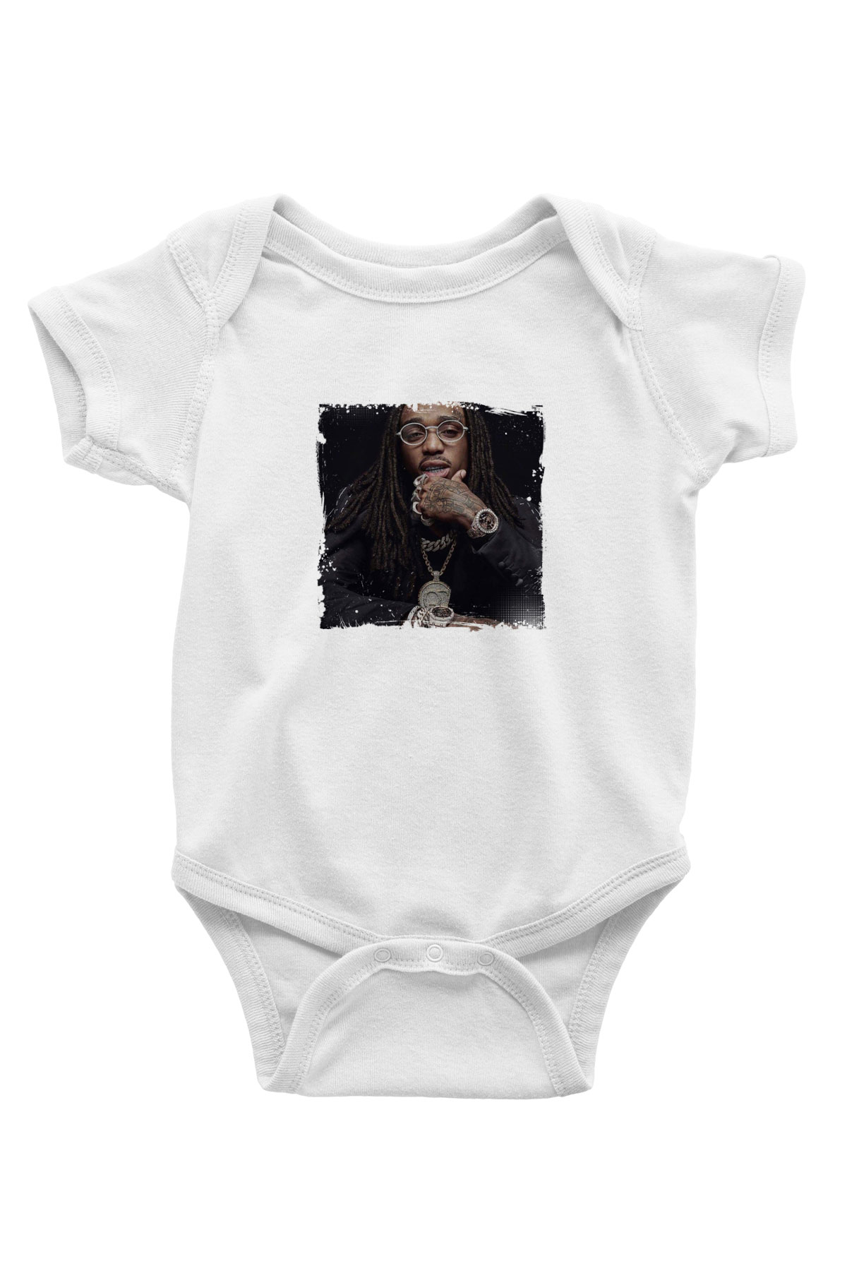 Future Baskılı Unisex Beyaz Bebek Body - Zıbın