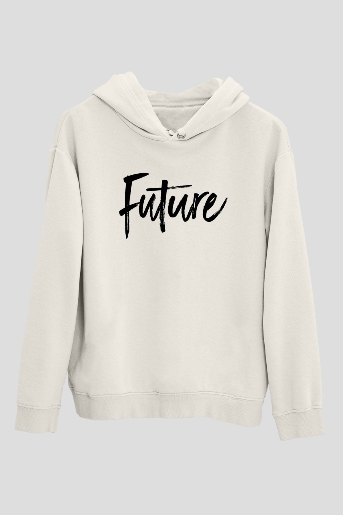 Future Beyaz Unisex Kapüşonlu Sweatshirt