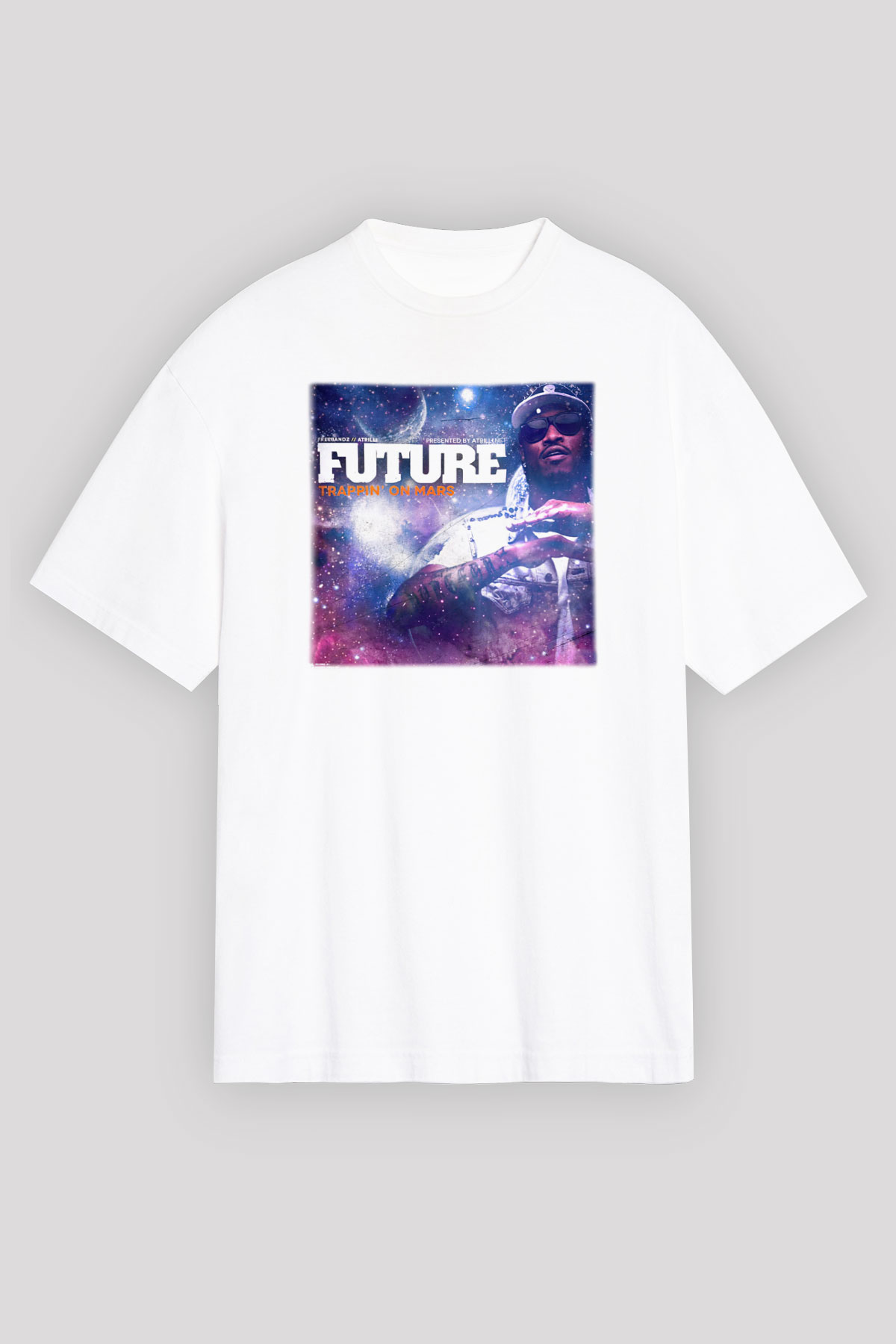Future Beyaz Unisex Oversize Tişört T-Shirt
