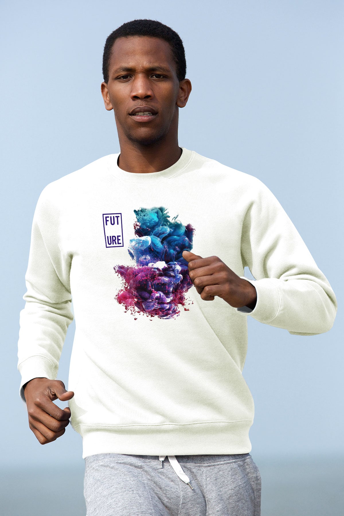 Future Beyaz Unisex Sweatshirt
