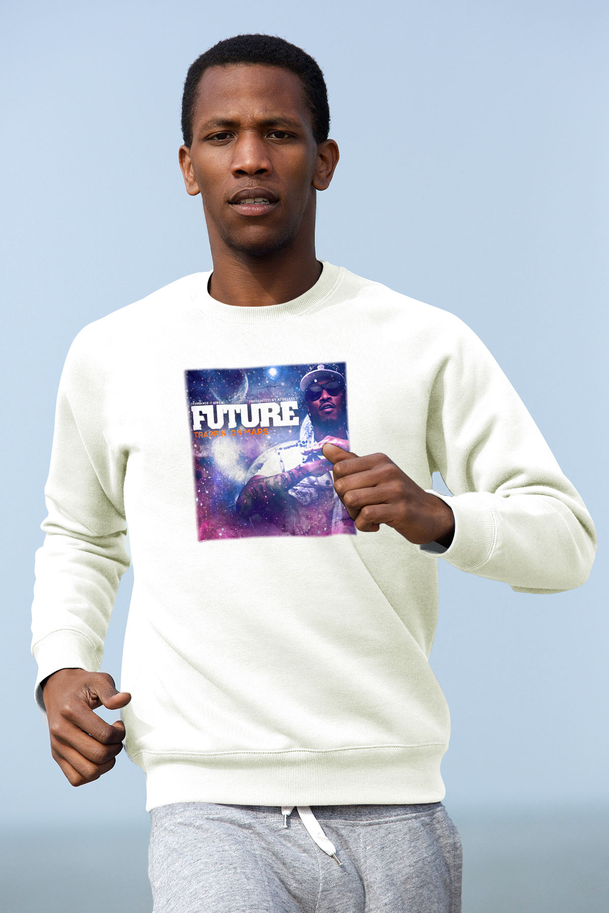 Future Beyaz Unisex Sweatshirt