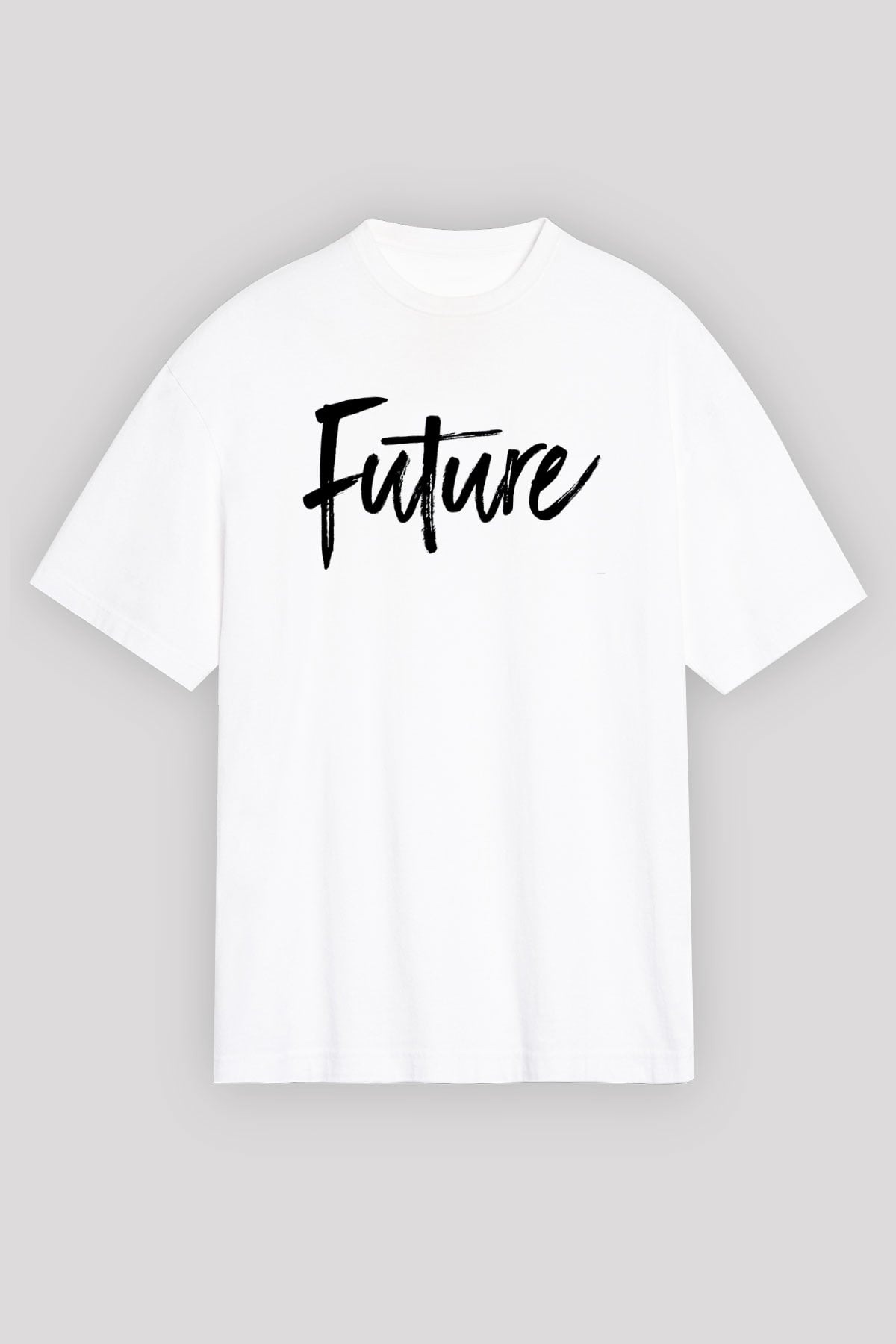 Future Beyaz Oversize Tişört Oversize T-shirt - TişörtFabrikası