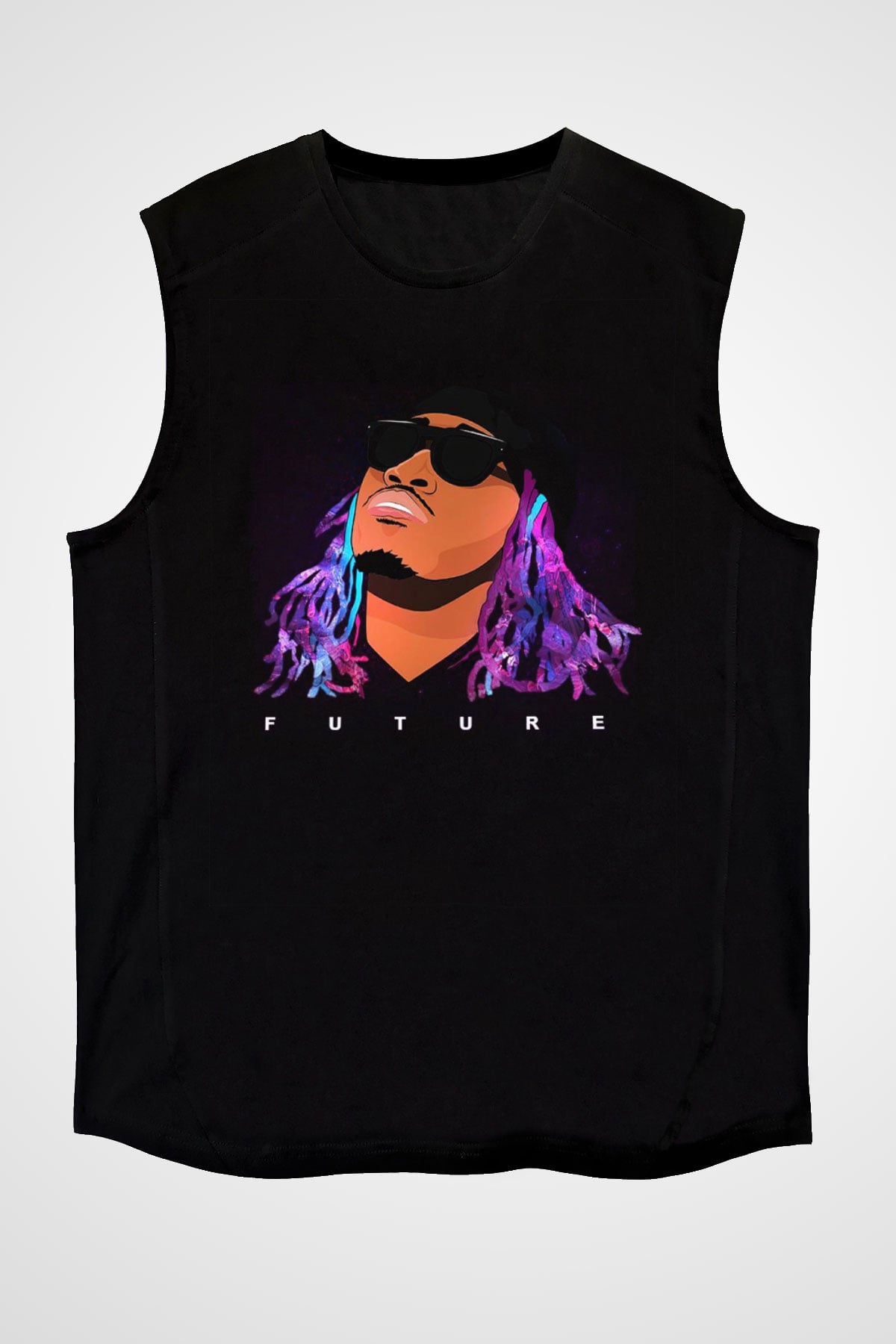 Future Siyah Unisex Kolsuz Tişört