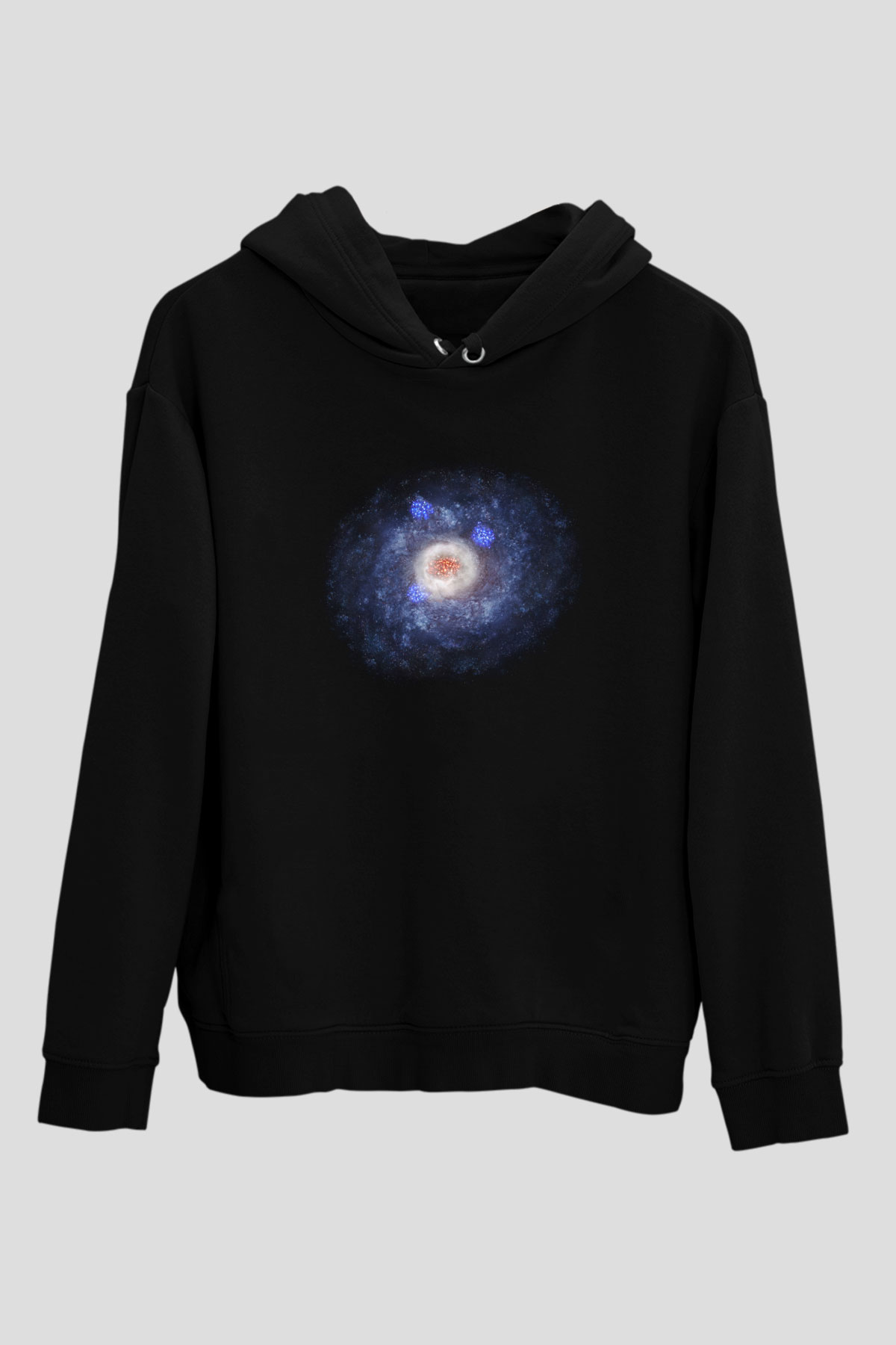 Galaksi Siyah Unisex Hoodie