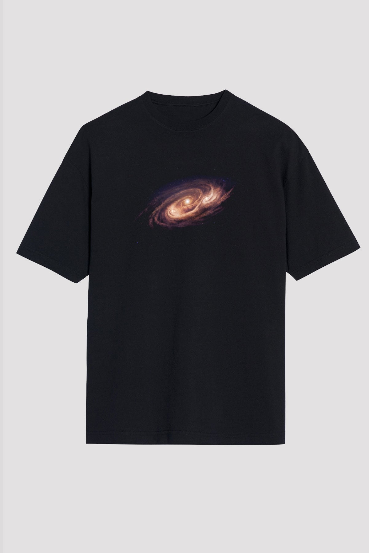 Galaksi Siyah Unisex Oversize Tişört T-Shirt