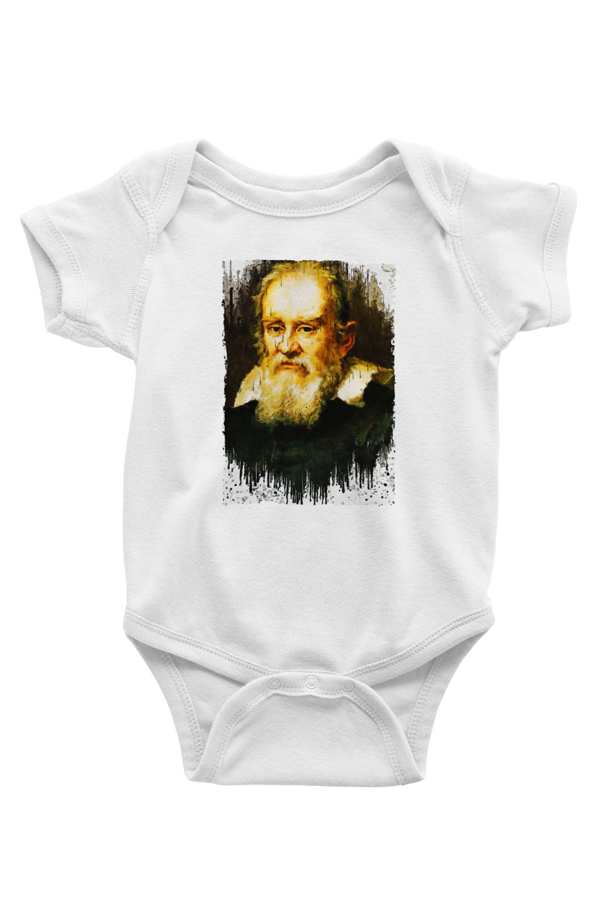 Galileo Galilei Baskılı Beyaz Bebek Body - Zıbın