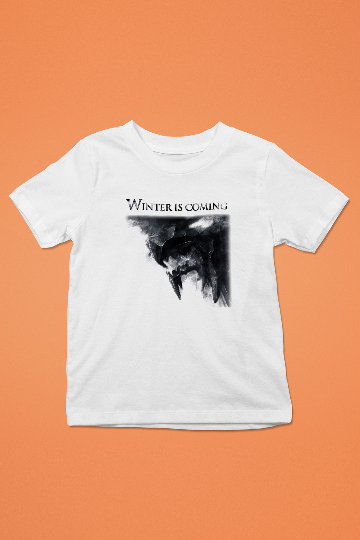 Game of Thrones Baskılı Beyaz Unisex Çocuk Tişört