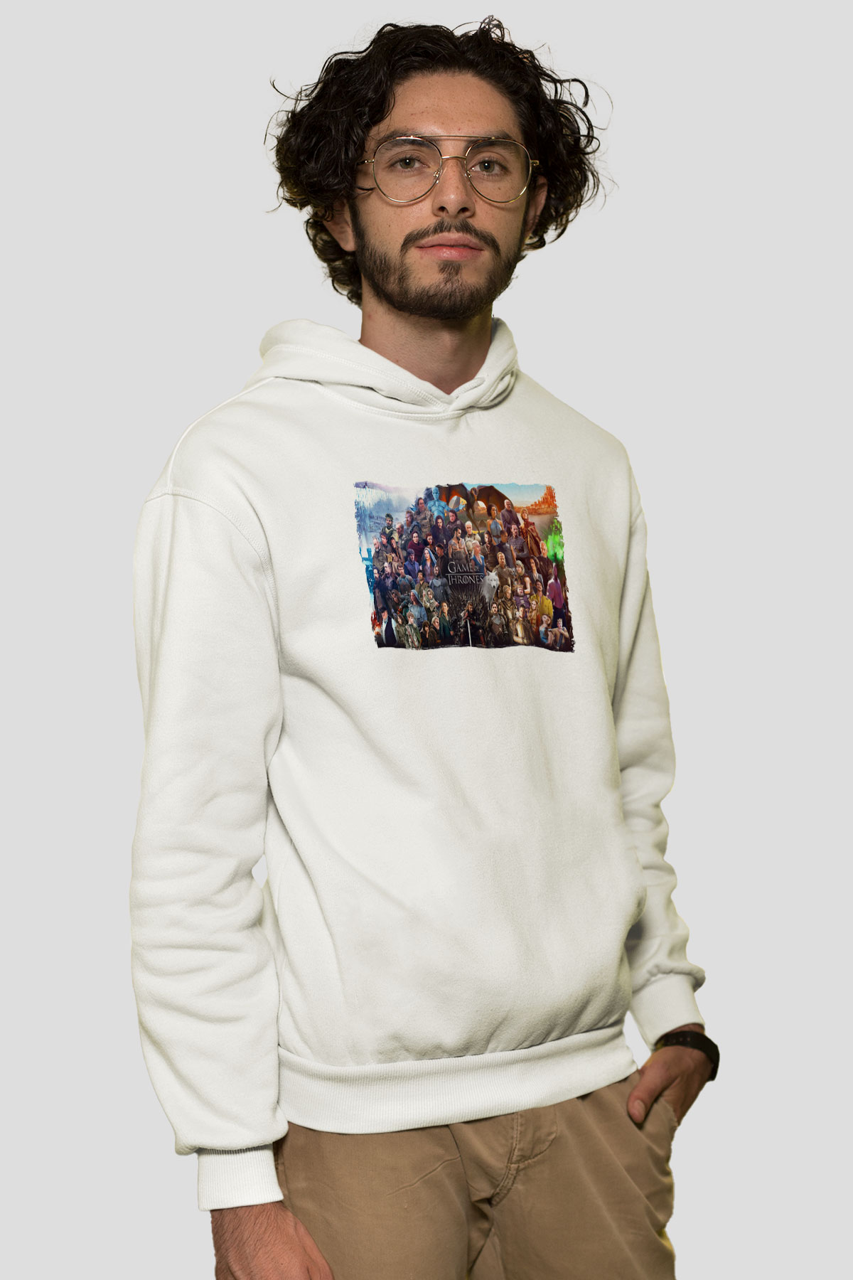 Game of Thrones Beyaz Unisex Hoodie