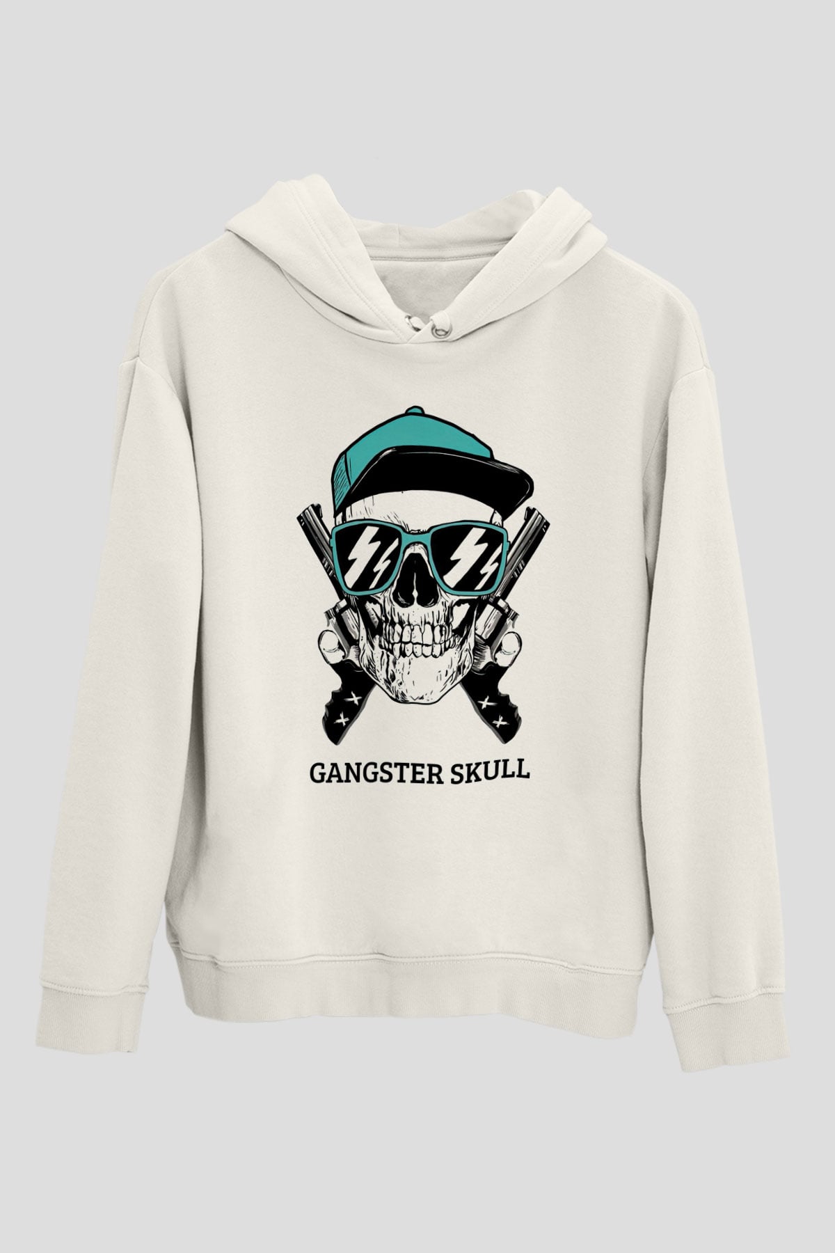 Gangster Kuru KafaBeyaz  Unisex Hoodie