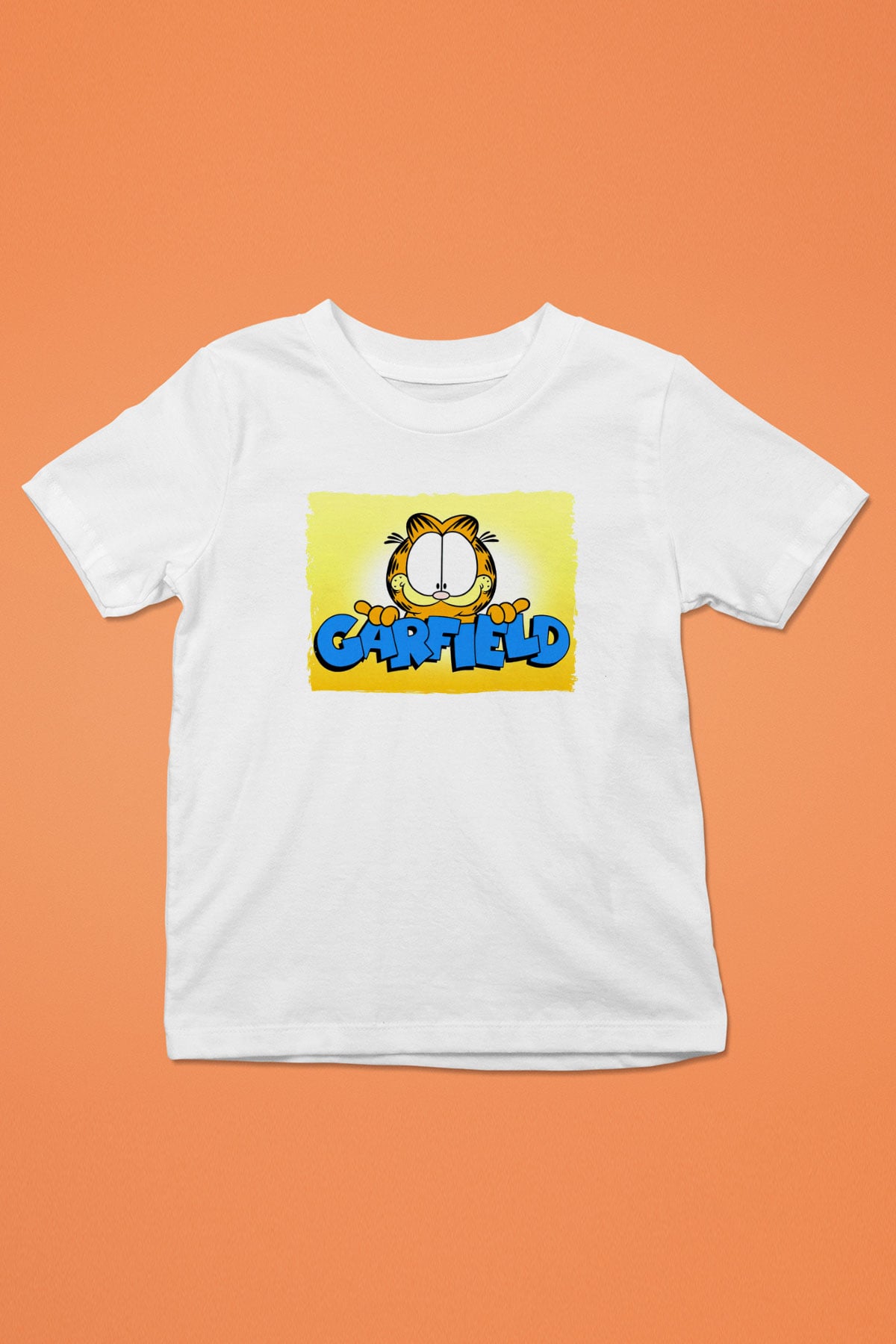 Garfield Beyaz Unisex  Çocuk Tişört