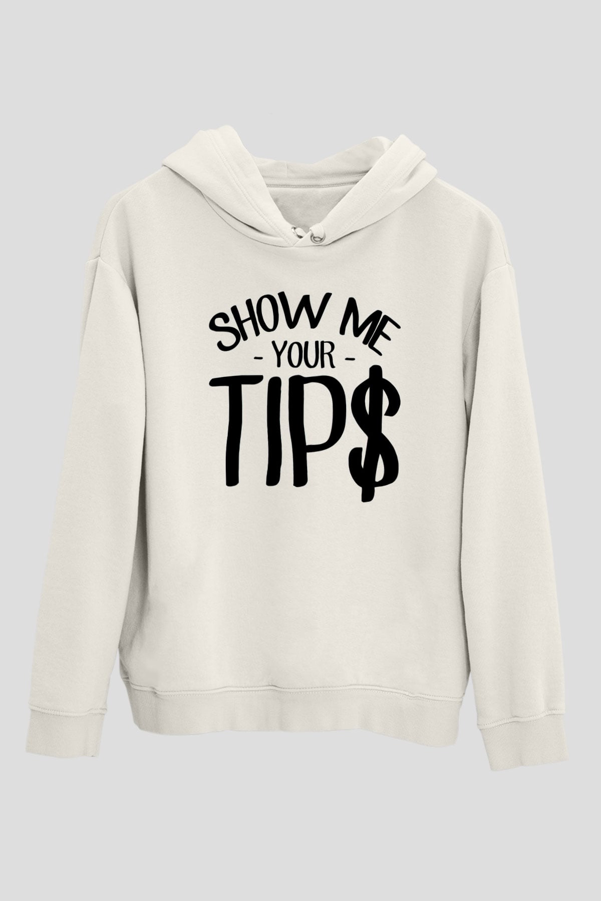 Garson Beyaz Unisex Kapüşonlu Sweatshirt