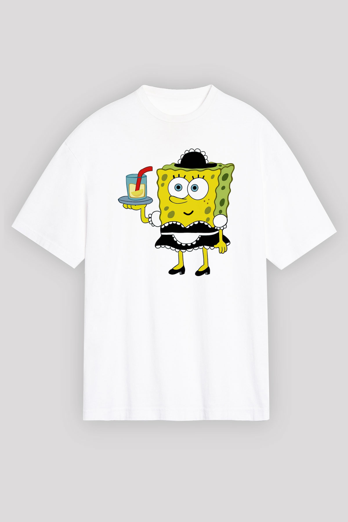 Garson Beyaz Oversize Tişört Oversize T-shirt - TişörtFabrikası