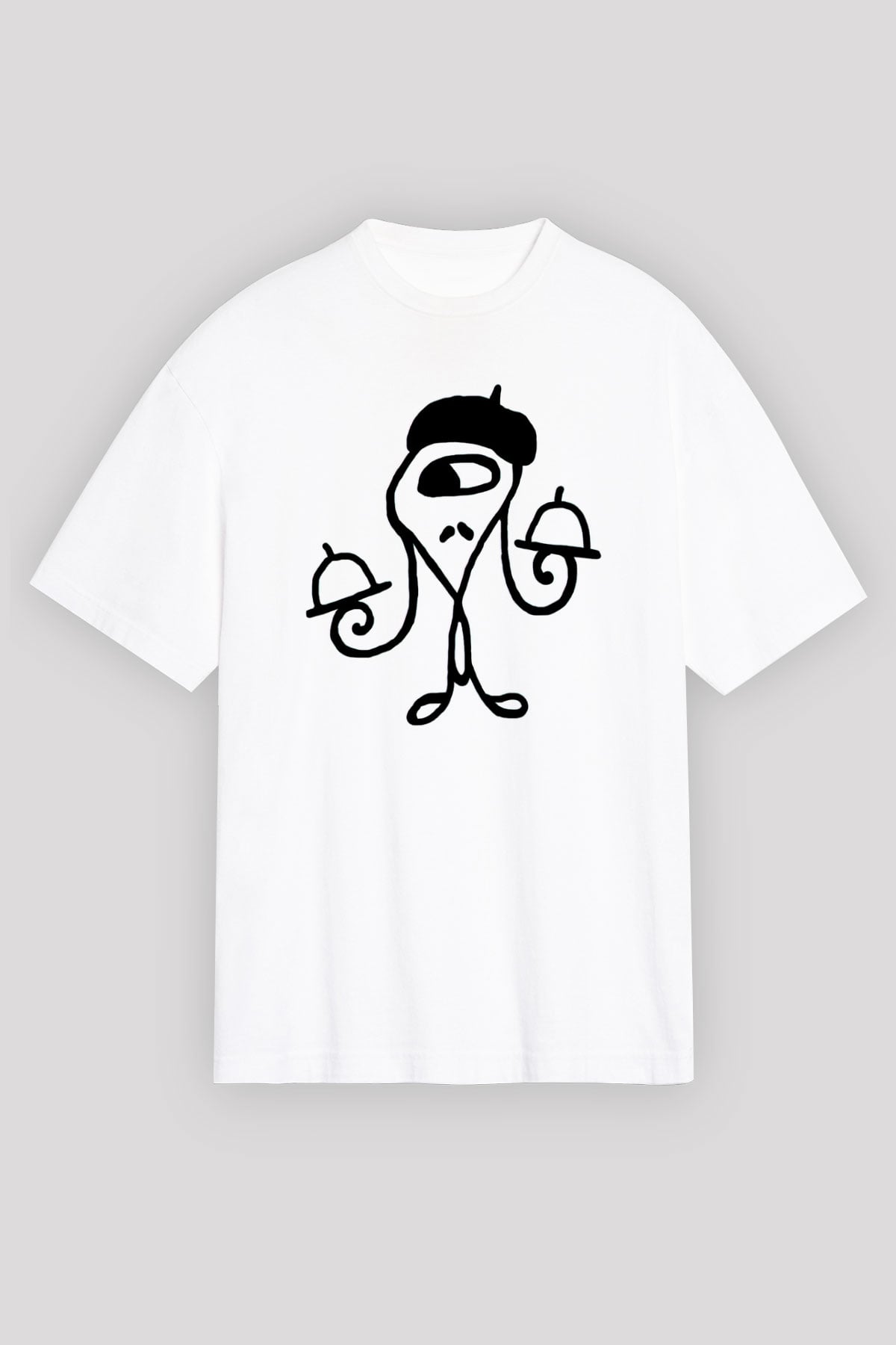 Garson Beyaz Oversize Tişört Oversize T-shirt - TişörtFabrikası