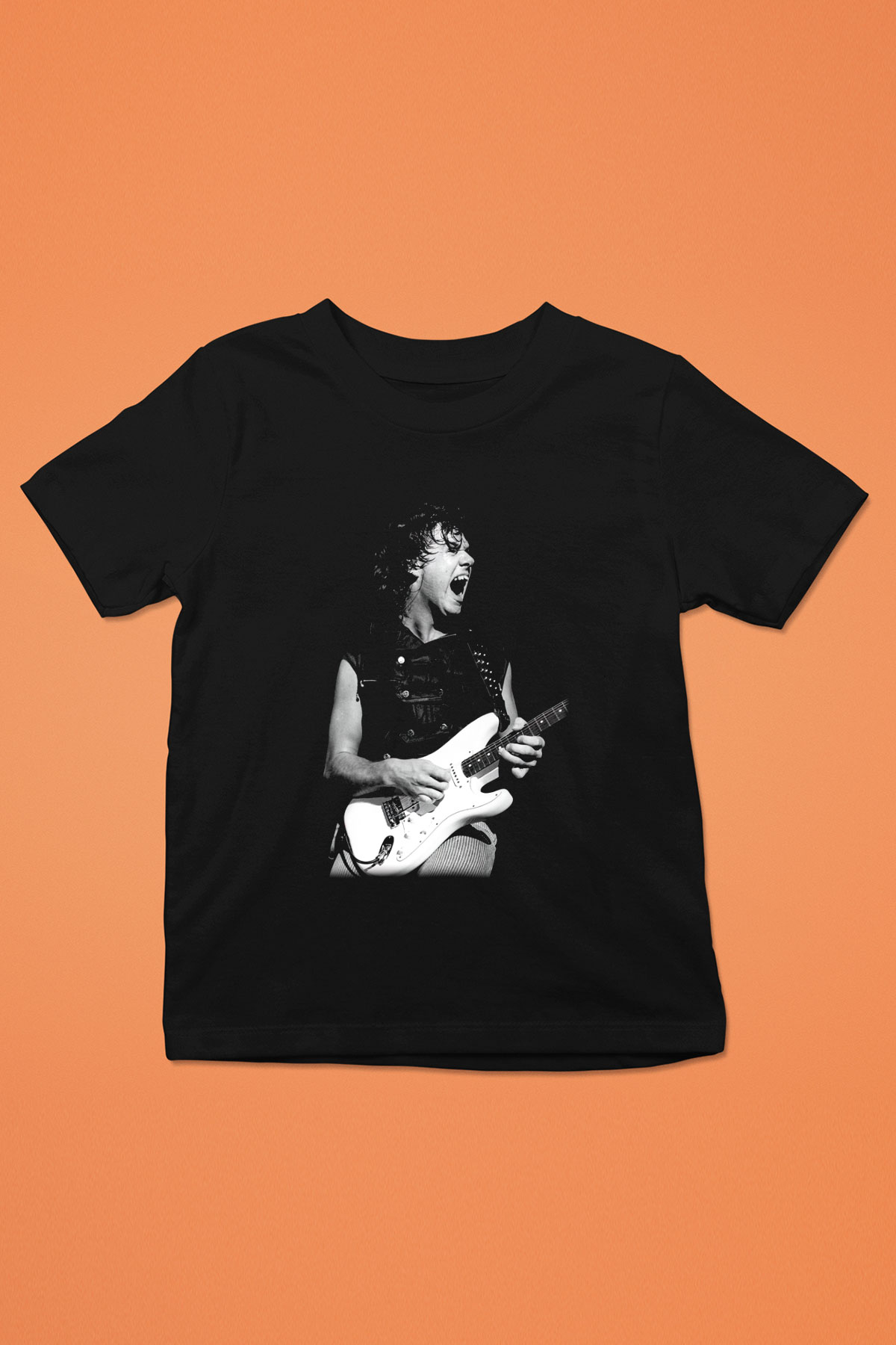 Gary Moore Baskılı Siyah Unisex Çocuk Tişört