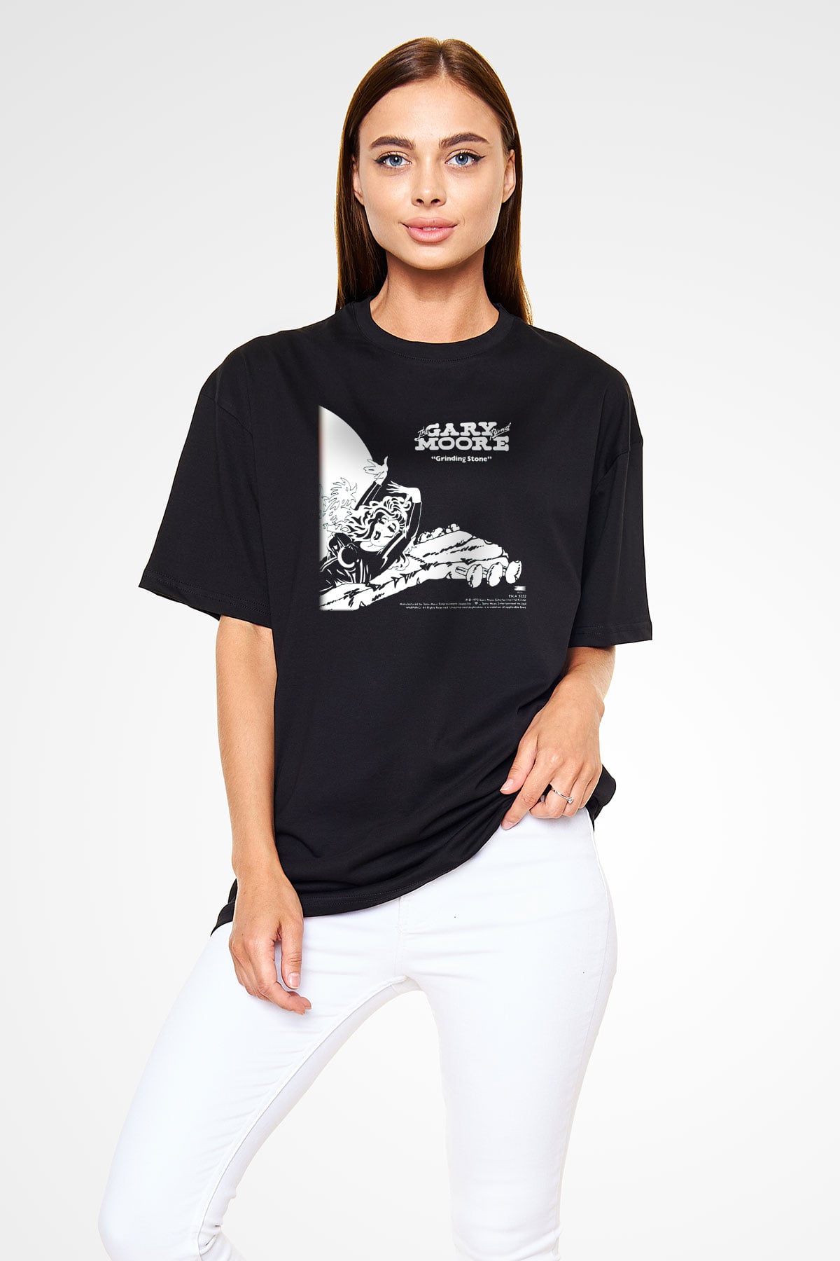 Gary Moore Siyah Unisex Oversize Tişört T-Shirt