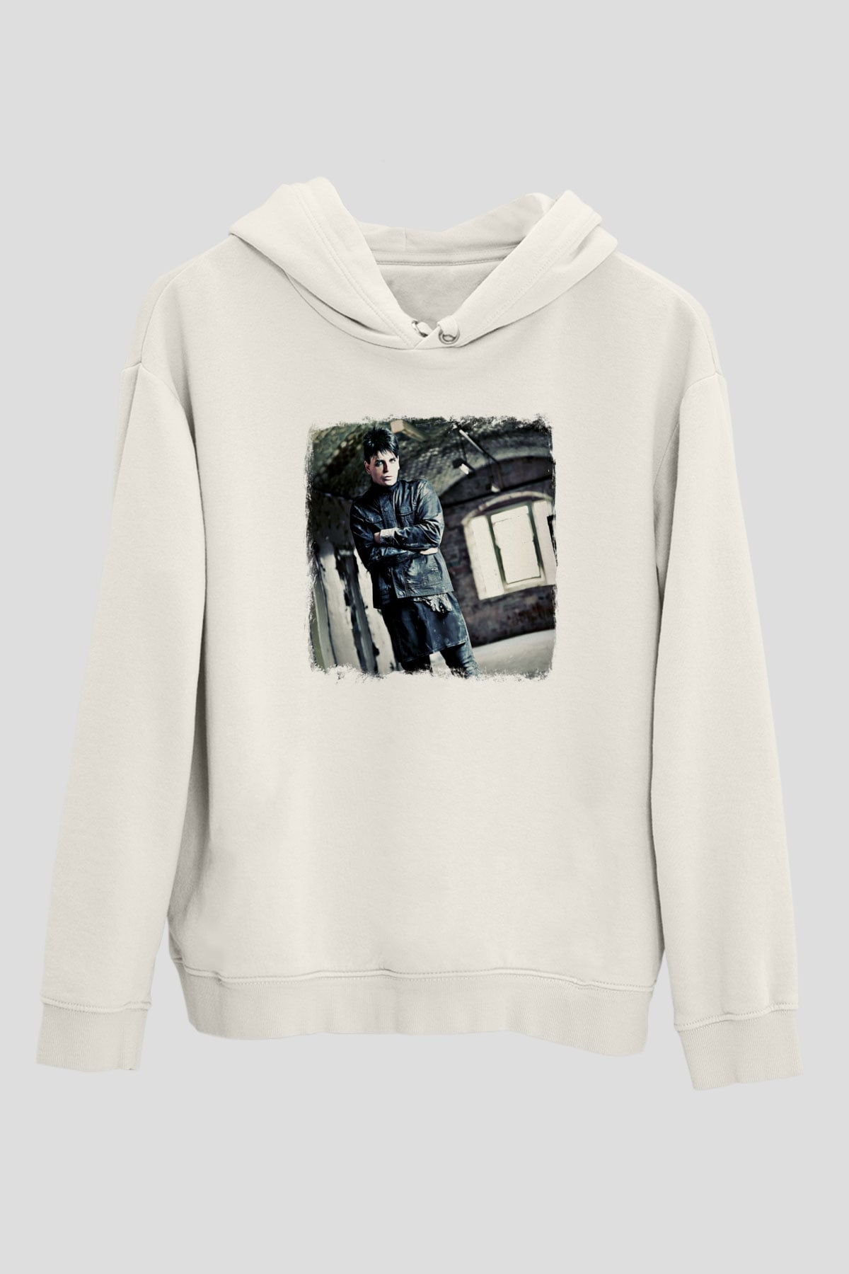 Gary Numan Baskılı Unisex Beyaz Hoodie