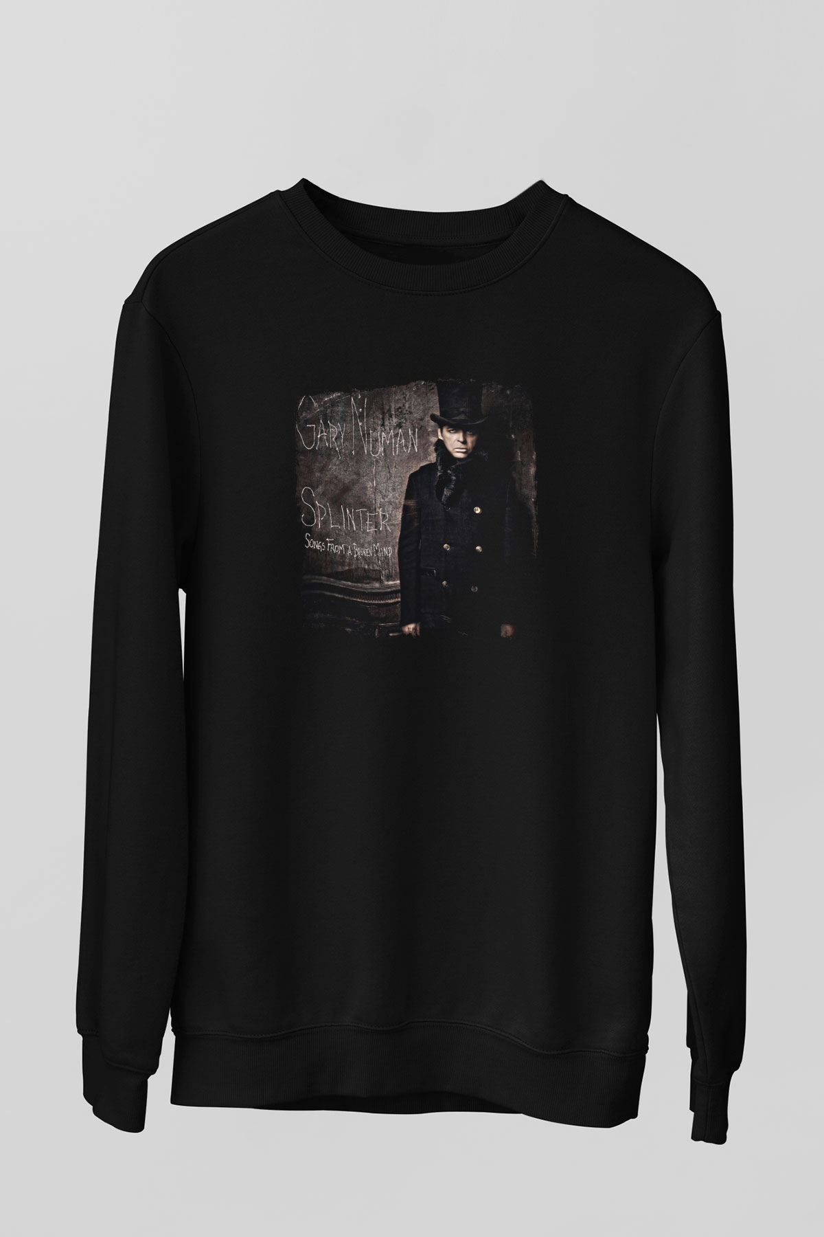 Gary Numan Baskılı Unisex Siyah Sweatshirt