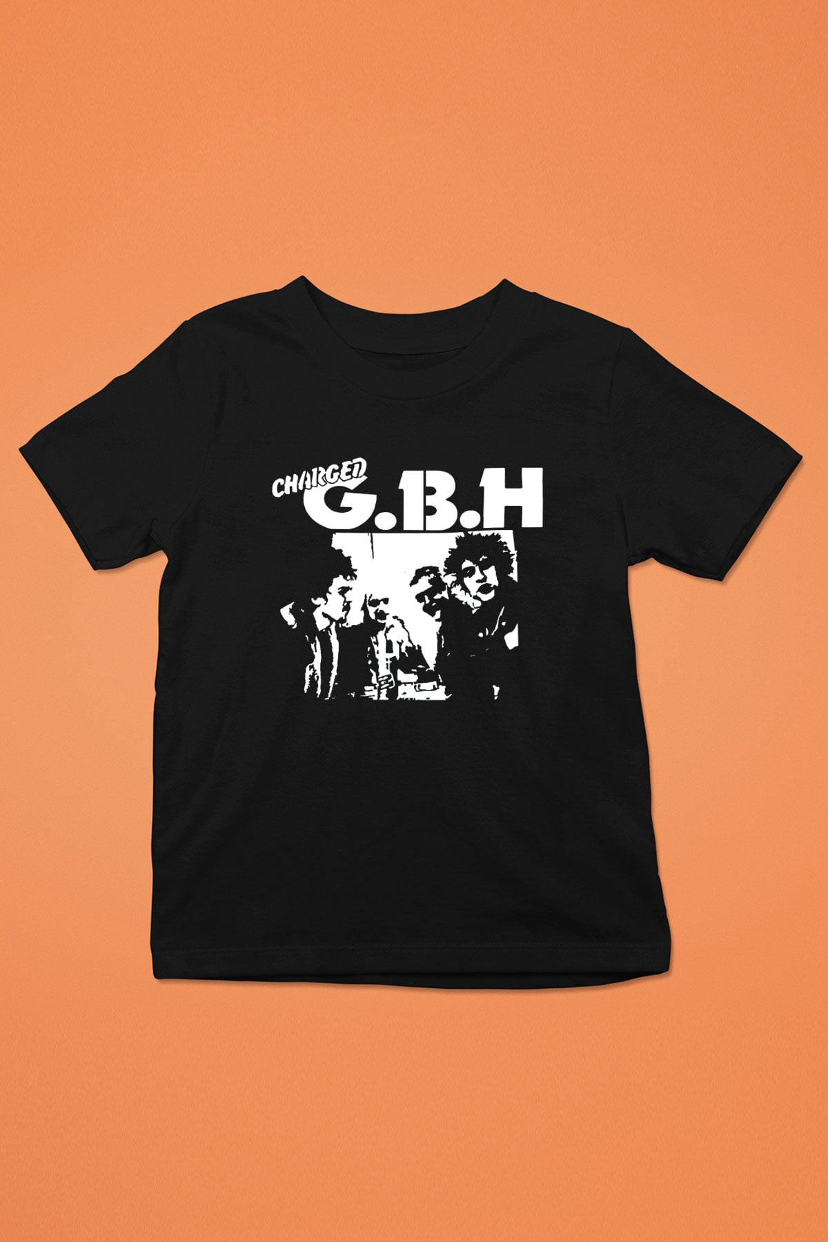 GBH Baskılı Siyah Unisex Çocuk Tişört