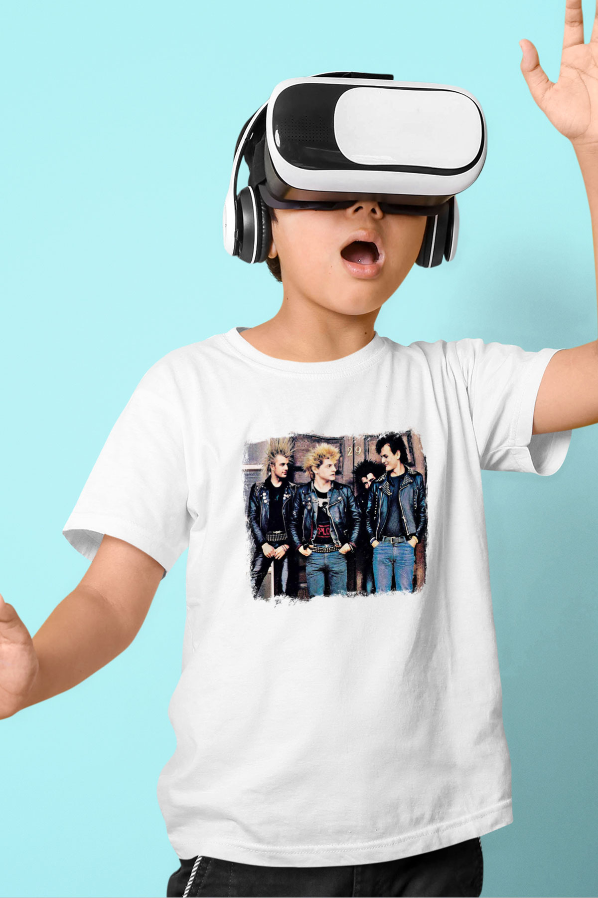 GBH Baskılı Unisex Beyaz Çocuk Tişört